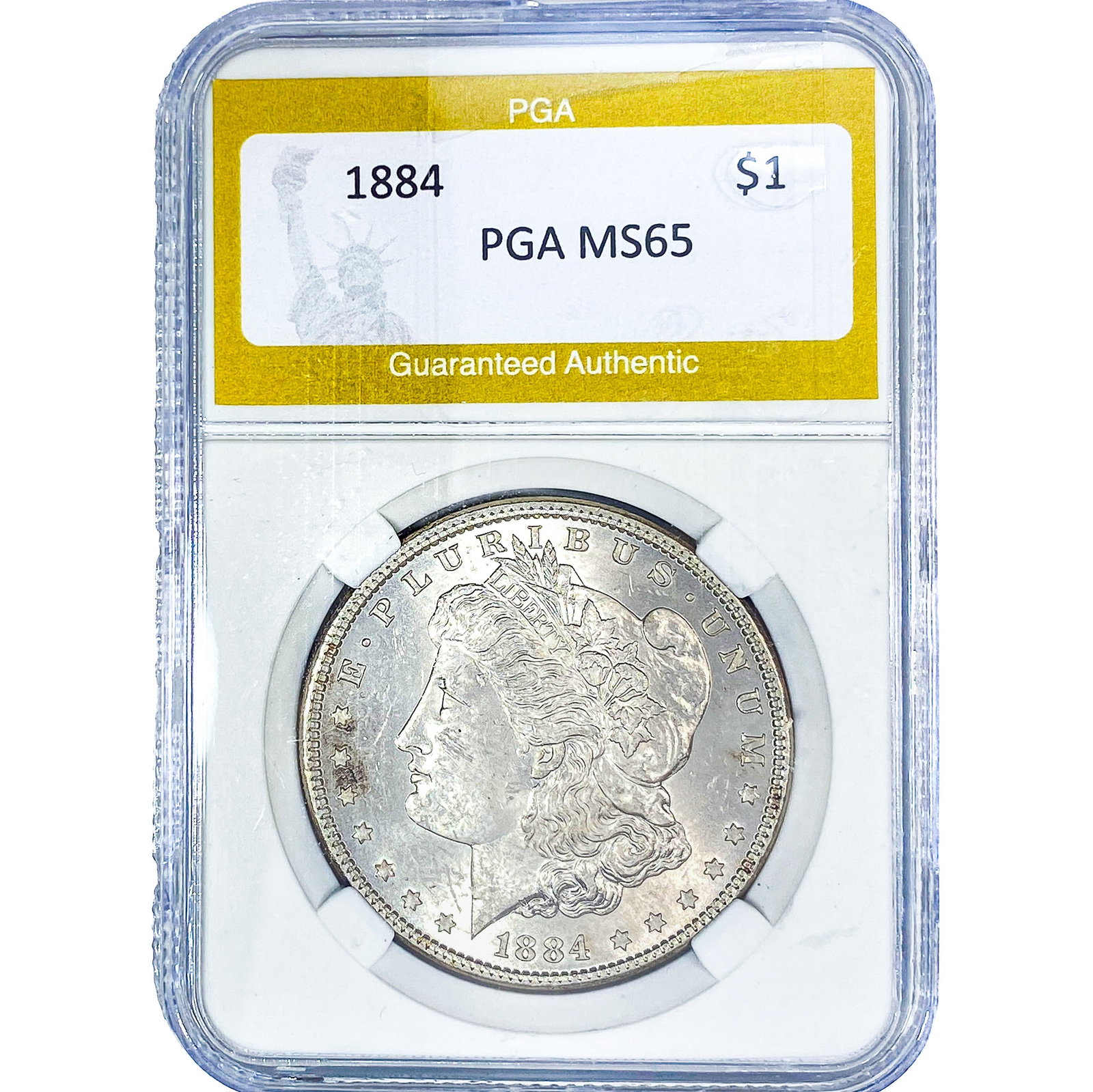 1884 Morgan Silver Dollar PGA MS65: 1884 Morgan Silver Dollar PGA MS65