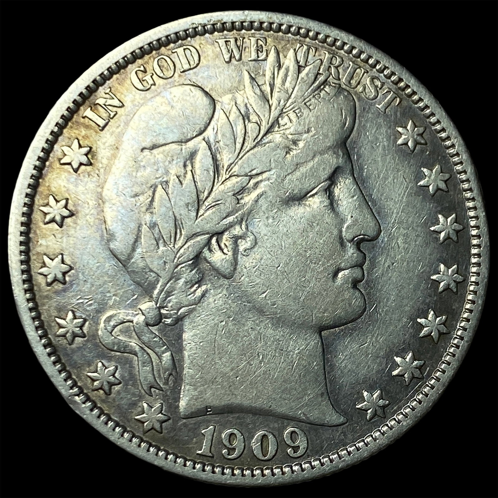 1909 Silver Barber Half Dollar NEARLY UNCIRCULATED: 1909 Silver Barber Half Dollar NEARLY UNCIRCULATED