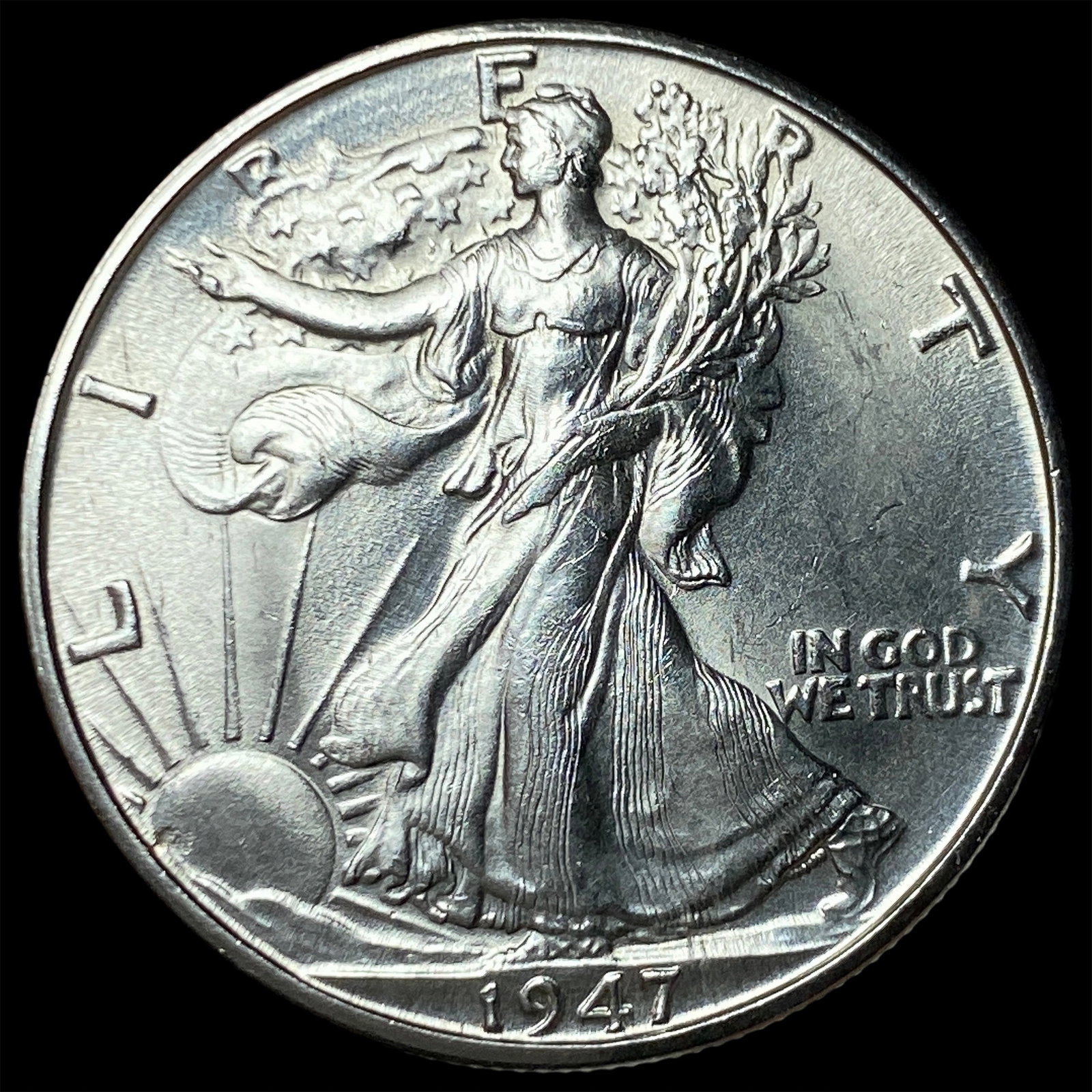 1947-D Silver Walking Liberty Half Dollar UNCIRCULATED: 1947-D Silver Walking Liberty Half Dollar UNCIRCULATED