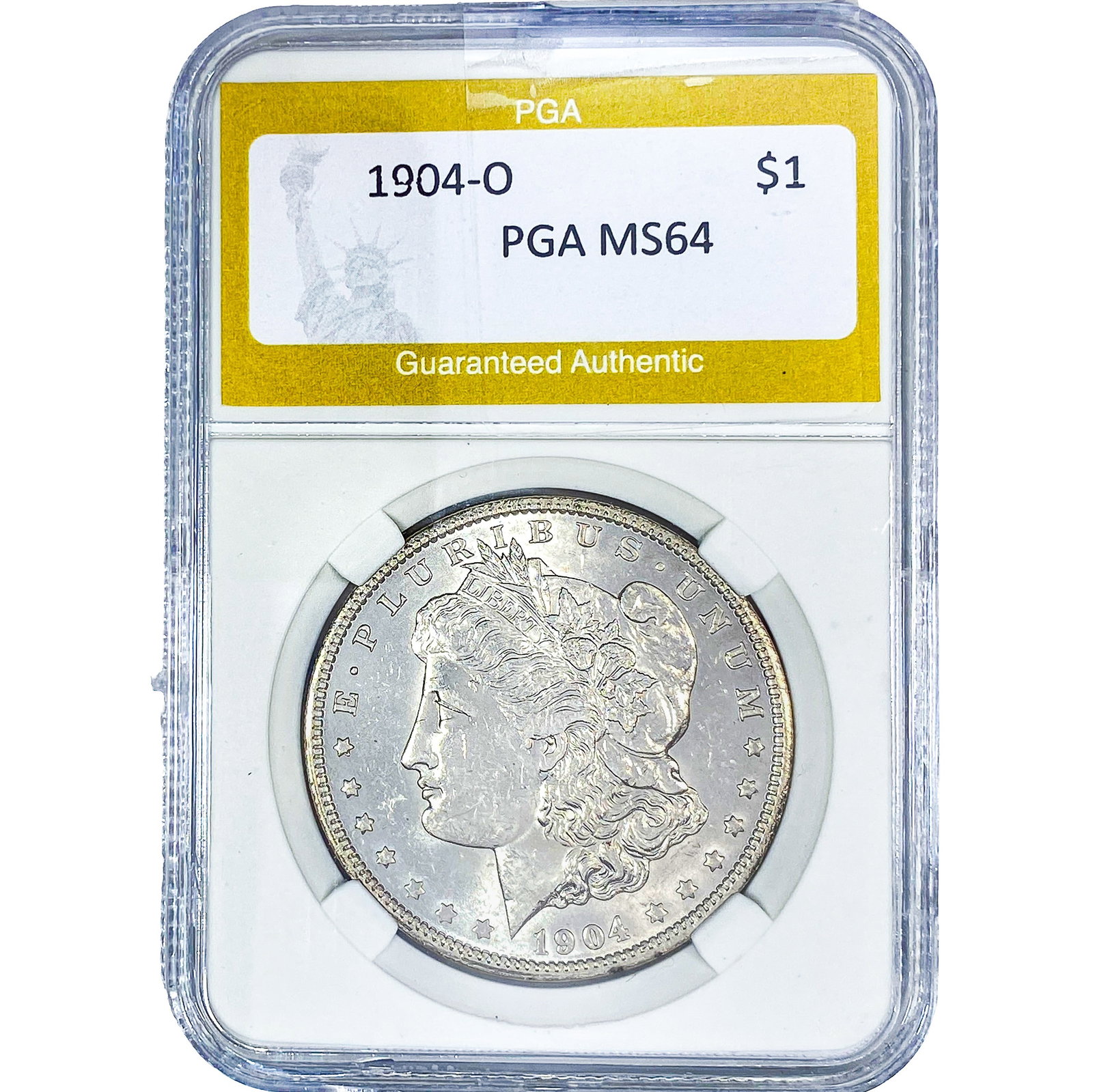 1904-O Morgan Silver Dollar PGA MS64: 1904-O Morgan Silver Dollar PGA MS64
