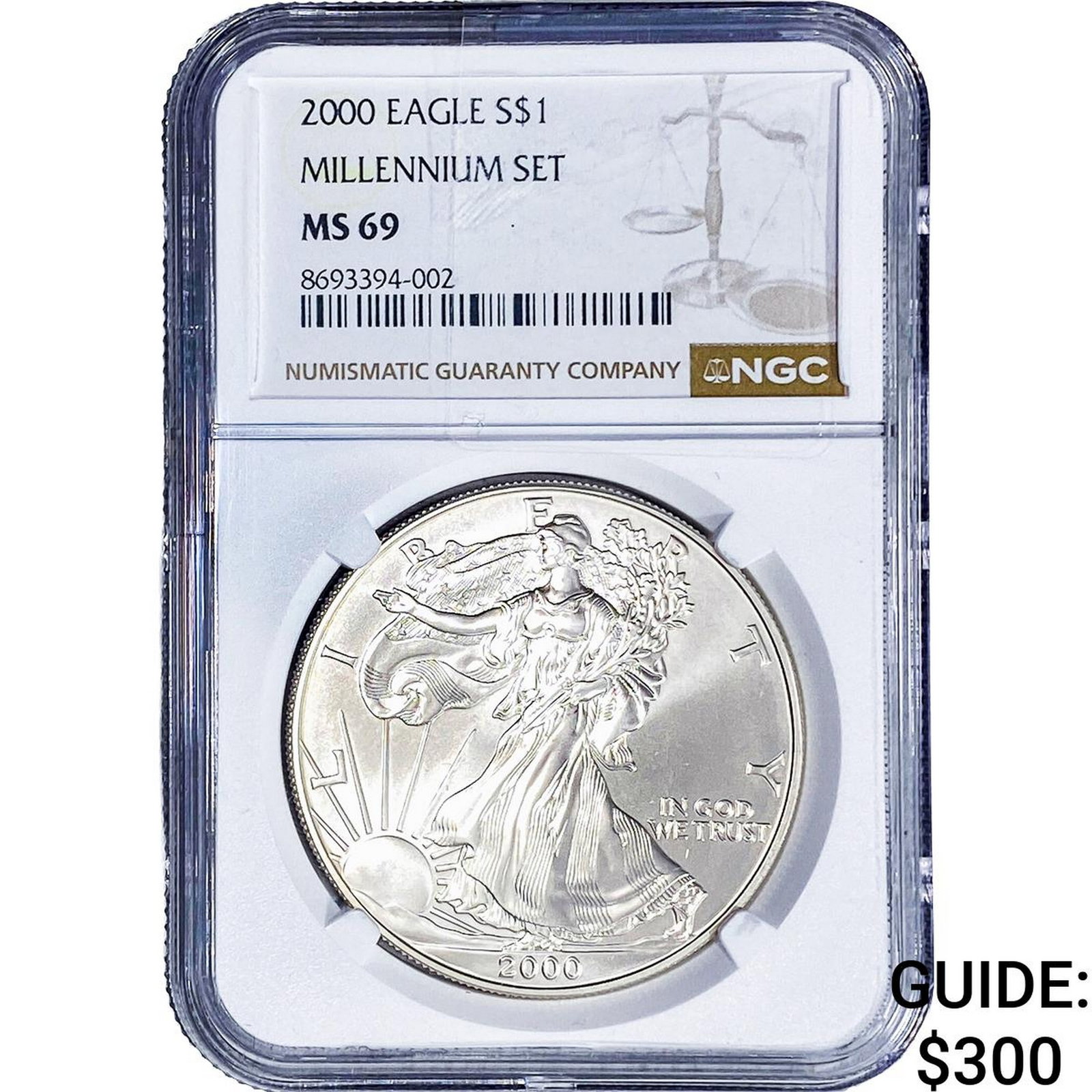 2000 Silver Eagle NGC MS69 Millenium Set (1 of 2)