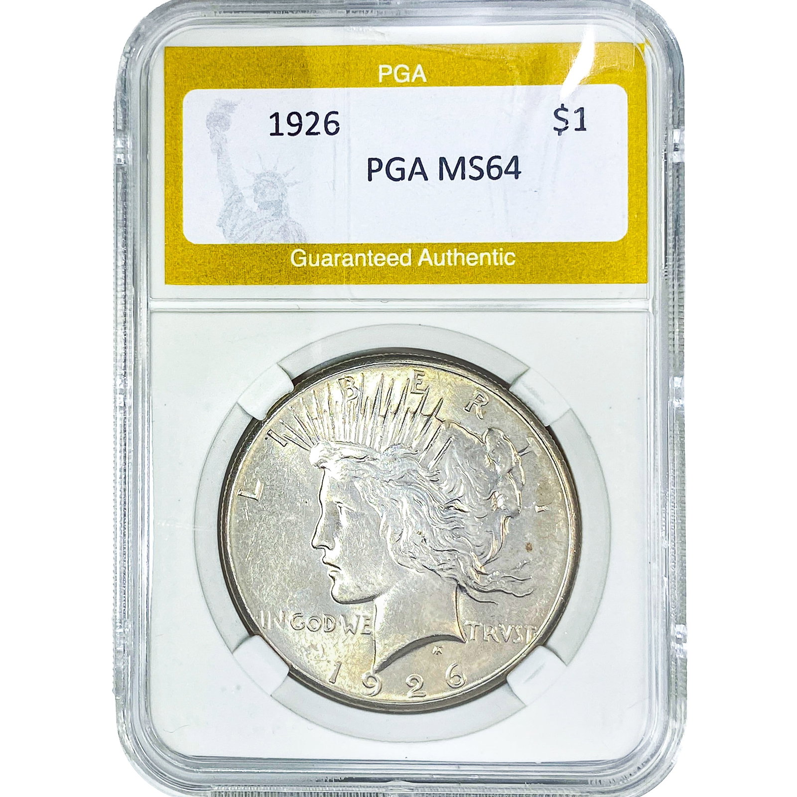 1926 Silver Peace Dollar PGA MS64: 1926 Silver Peace Dollar PGA MS64