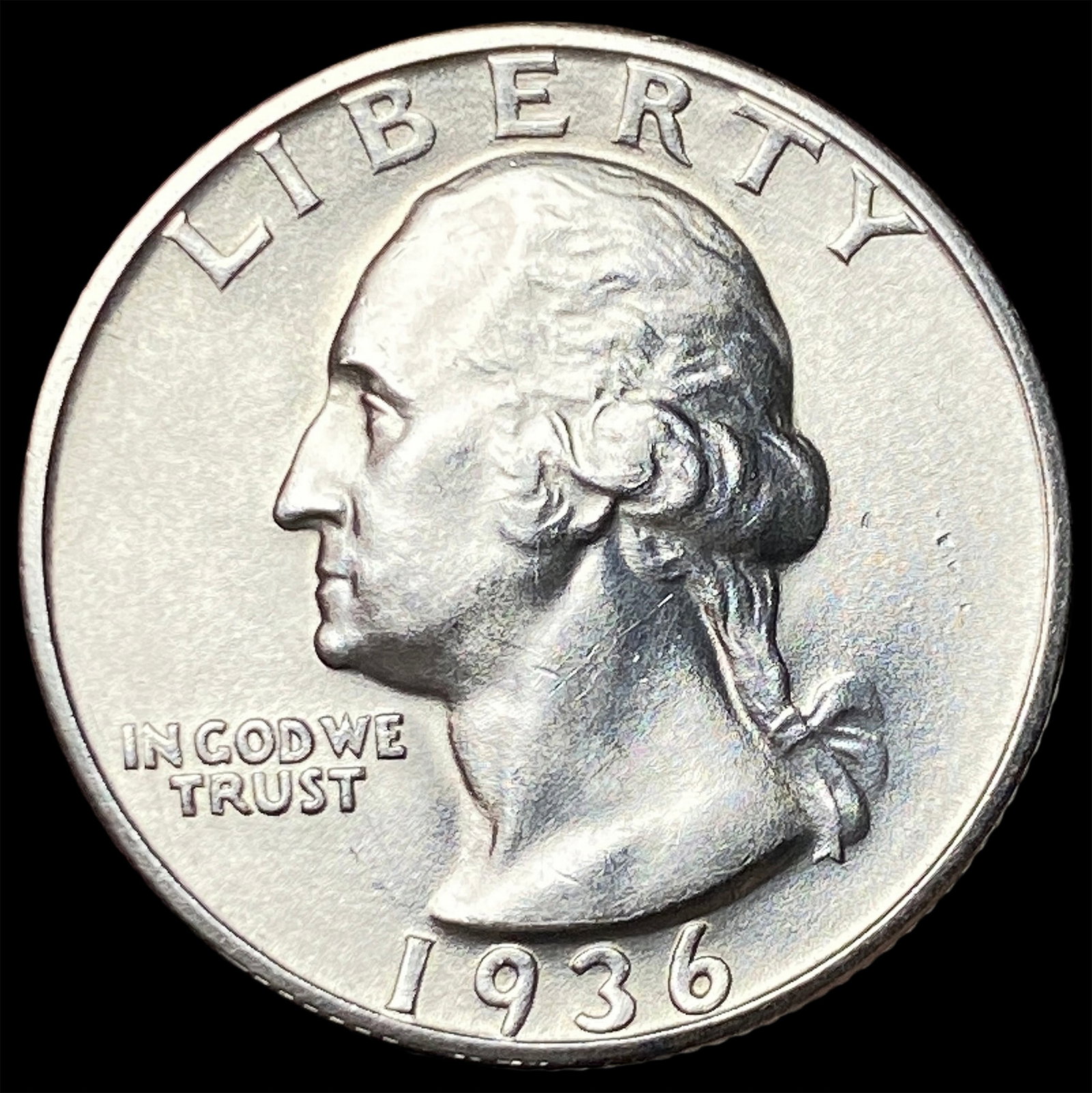 1936-S Silver Washington Quarter CHOICE AU: 1936-S Silver Washington Quarter CHOICE AU