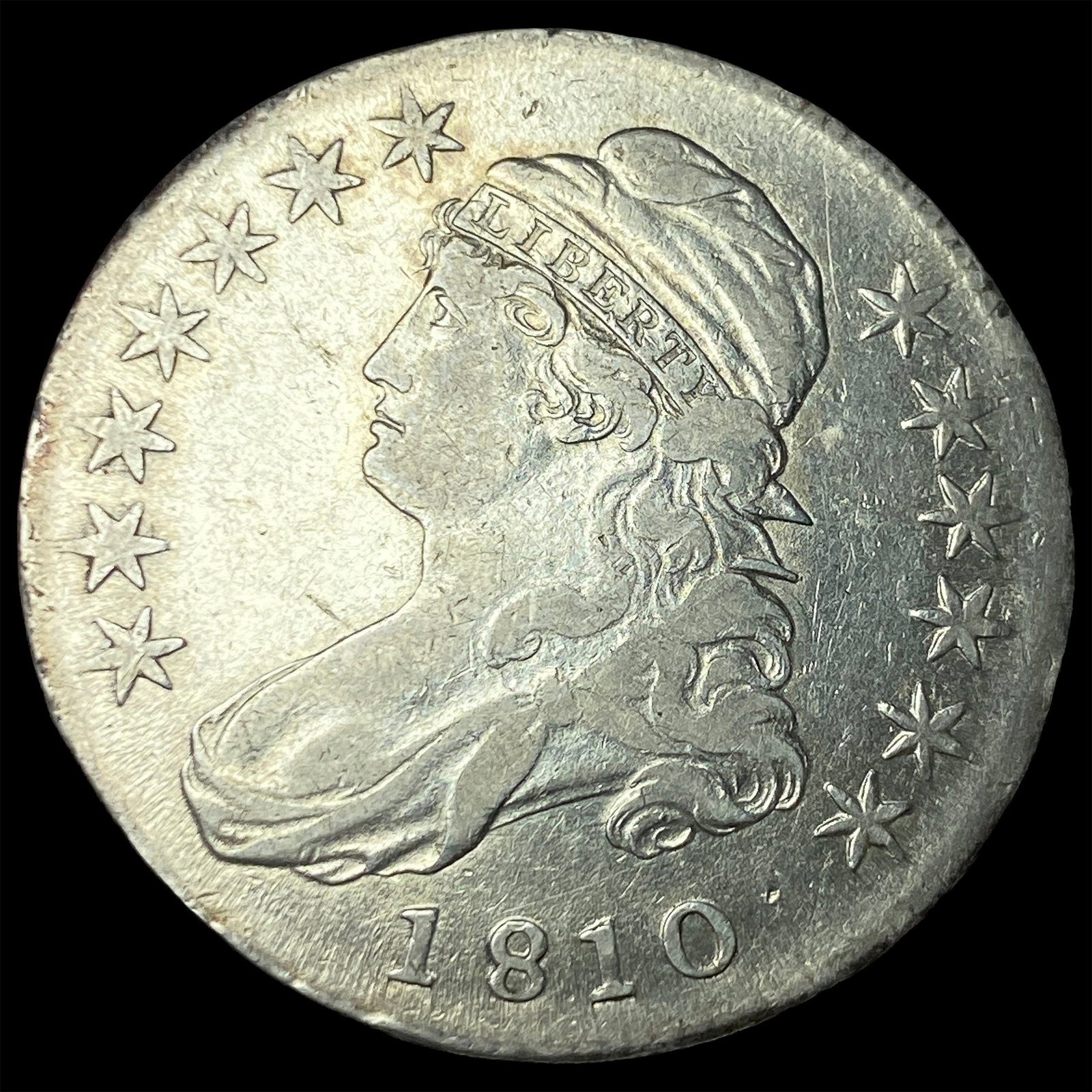 1810 Capped Bust Half Dollar NEARLY UNCIRCULATED: 1810 Capped Bust Half Dollar NEARLY UNCIRCULATED