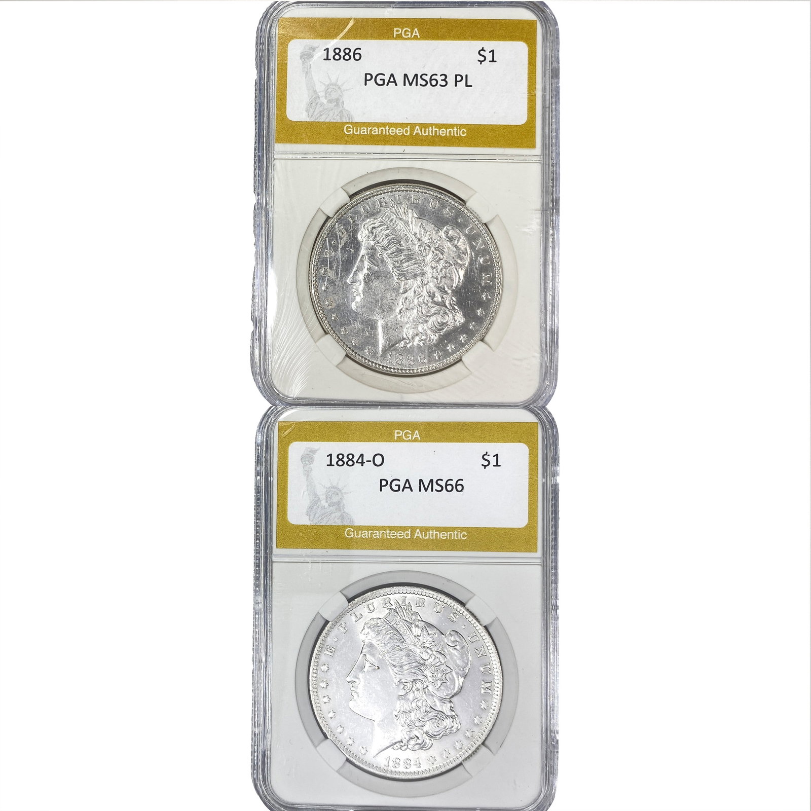 [2 Coins] 1884-1886 Morgan Silver Dollar (1 of 2)