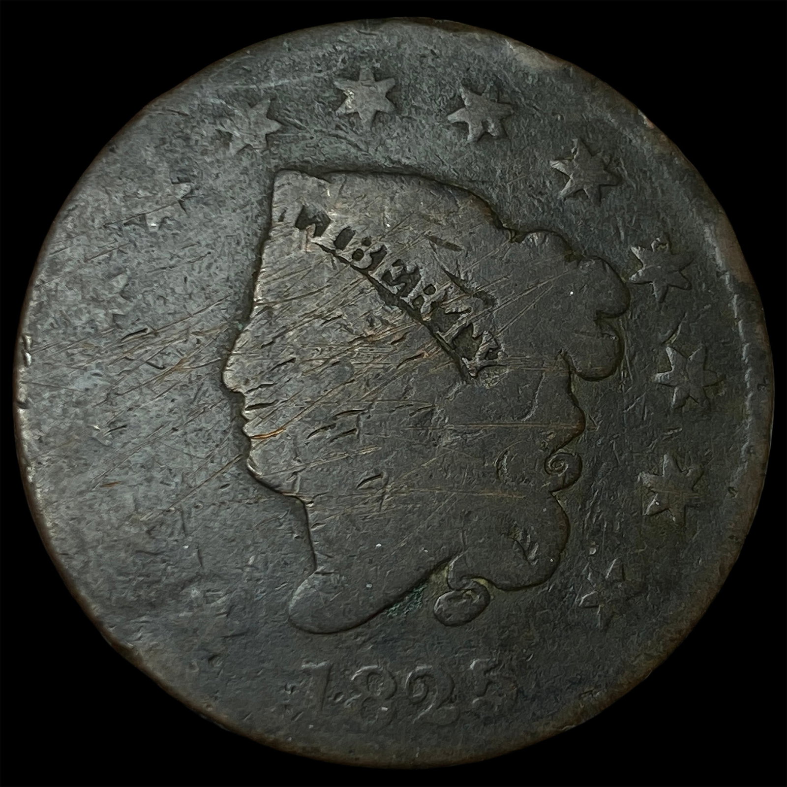 1825 Coronet Head Large Cent NICELY CIRCULATED: 1825 Coronet Head Large Cent NICELY CIRCULATED
