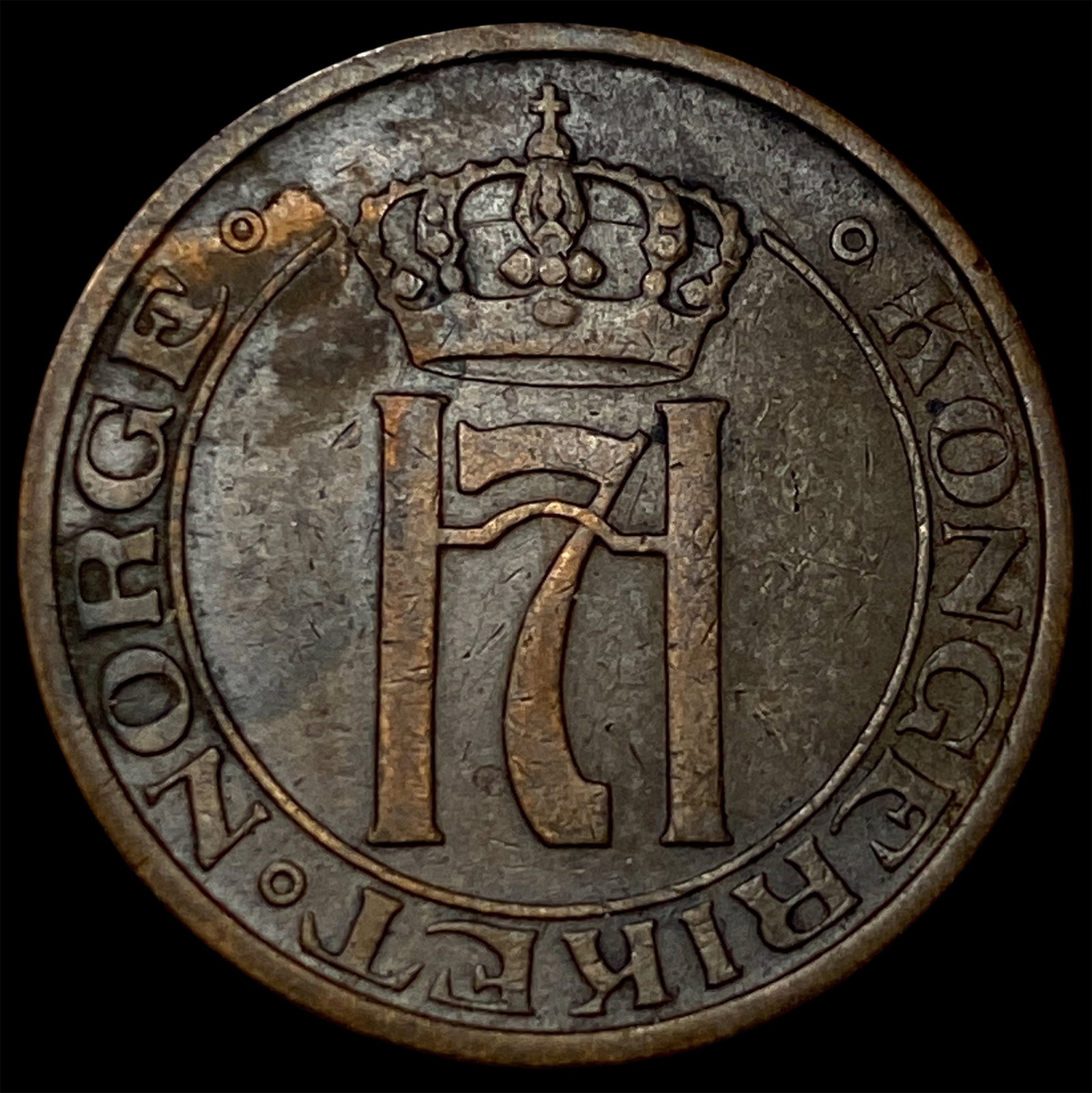 1932 Norway Bronze 2 Ore (1 of 2)
