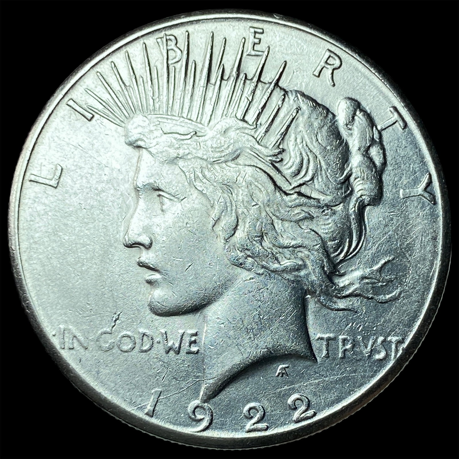 1922-S Silver Peace Dollar CLOSELY UNCIRCULATED: 1922-S Silver Peace Dollar CLOSELY UNCIRCULATED
