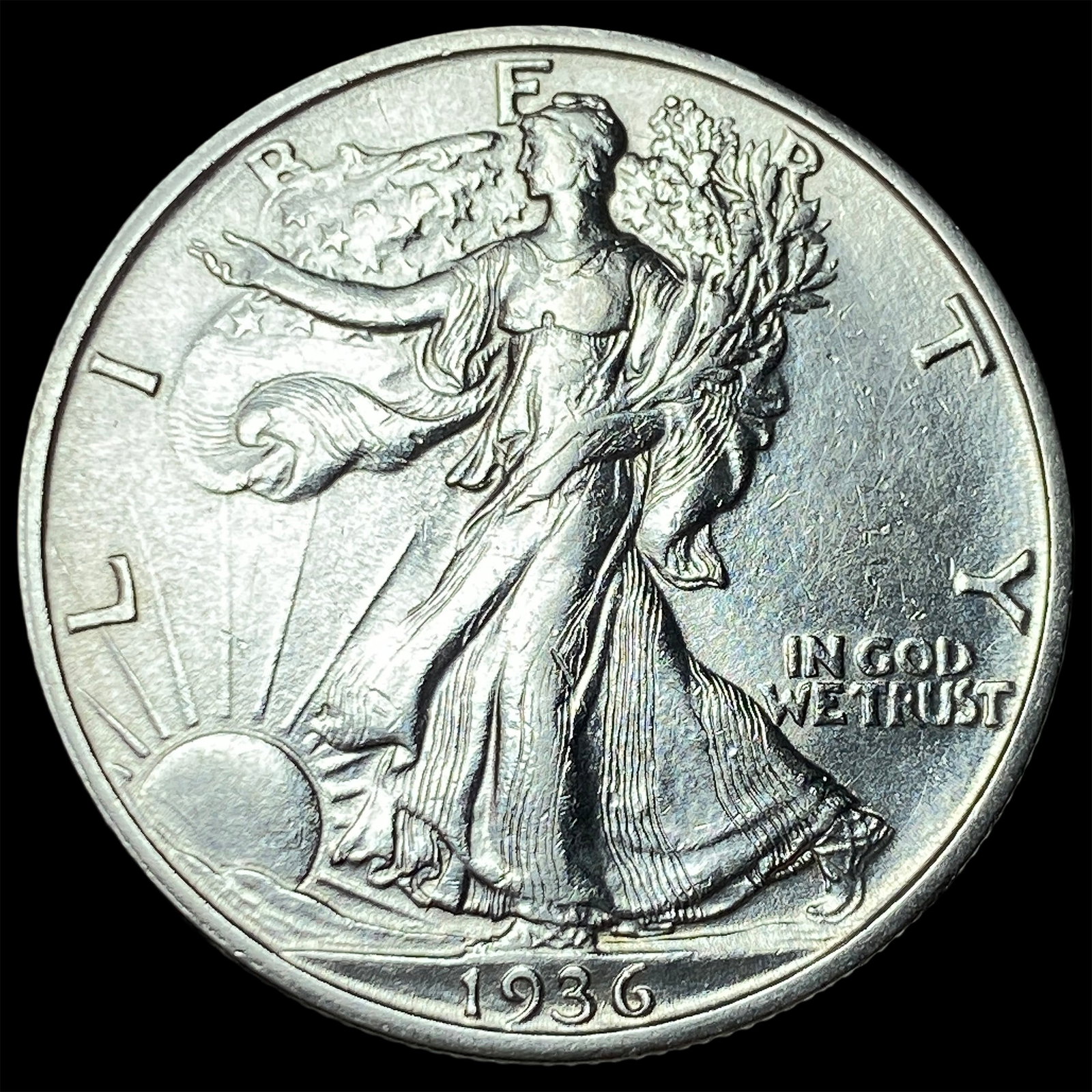 1936-S Silver Walking Liberty Half Dollar UNCIRCULATED: 1936-S Silver Walking Liberty Half Dollar UNCIRCULATED