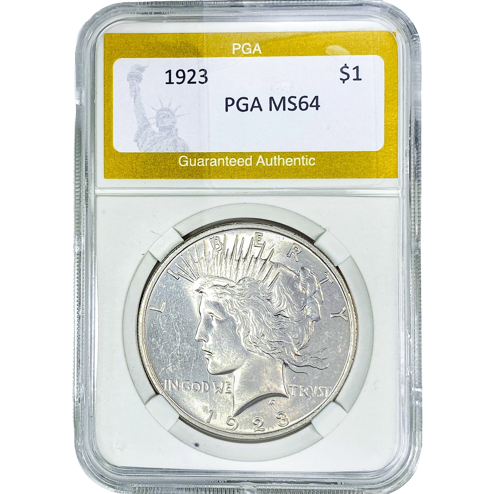 1923 Silver Peace Dollar PGA MS64: 1923 Silver Peace Dollar PGA MS64
