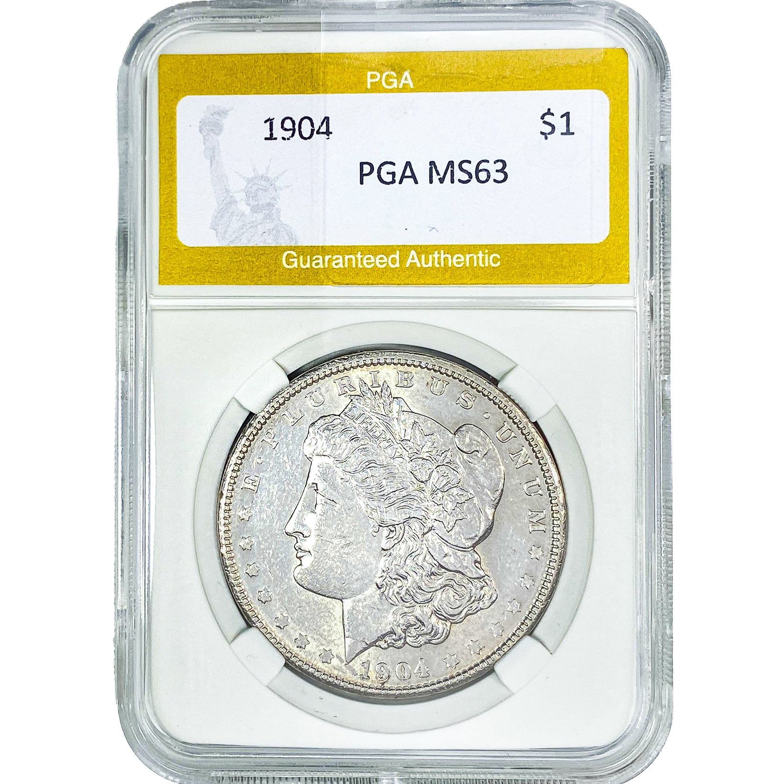 1904 Morgan Silver Dollar PGA MS63: 1904 Morgan Silver Dollar PGA MS63