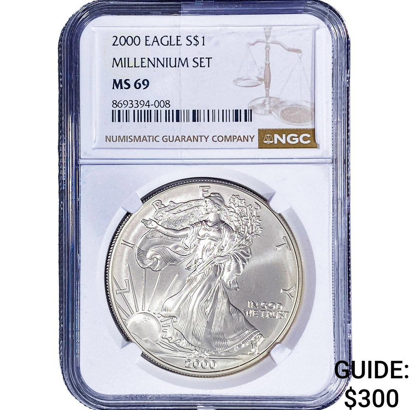 2000 Silver Eagle NGC MS69 Millennium Set (1 of 2)