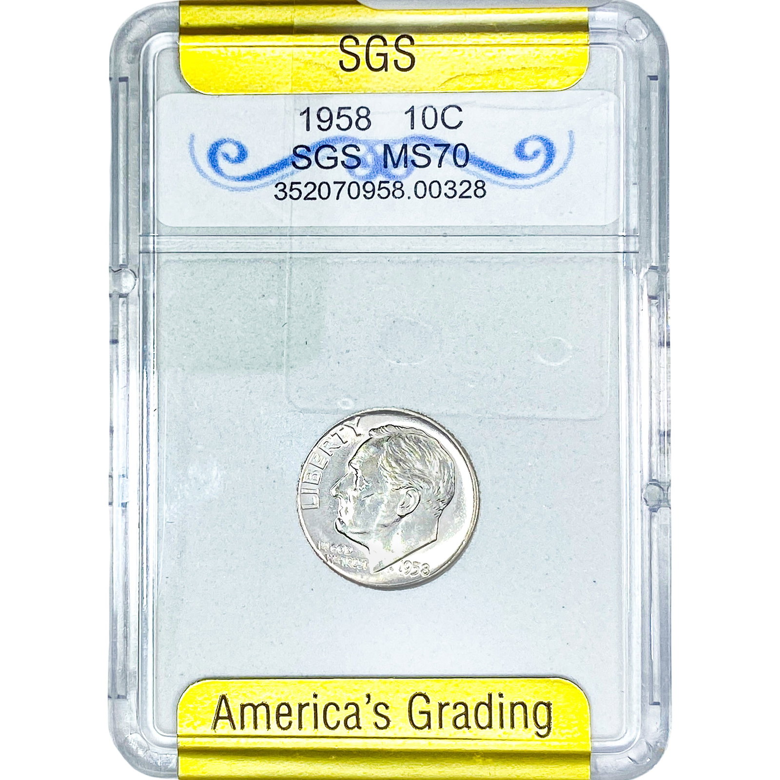 1958 Roosevelt Dime SGS MS70 (1 of 2)