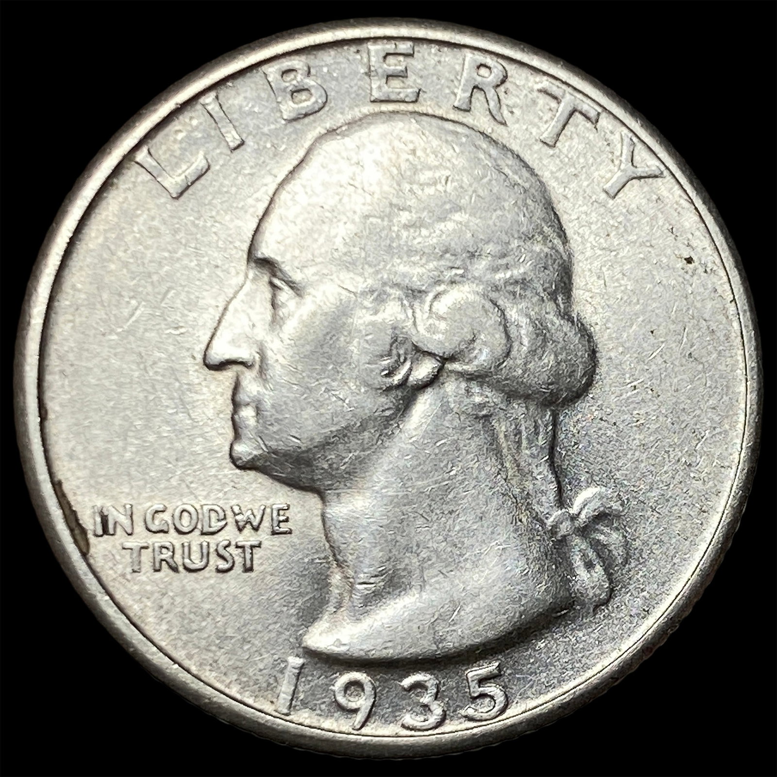 1935 Silver Washington Quarter CLOSELY UNCIRCULATED: 1935 Silver Washington Quarter CLOSELY UNCIRCULATED