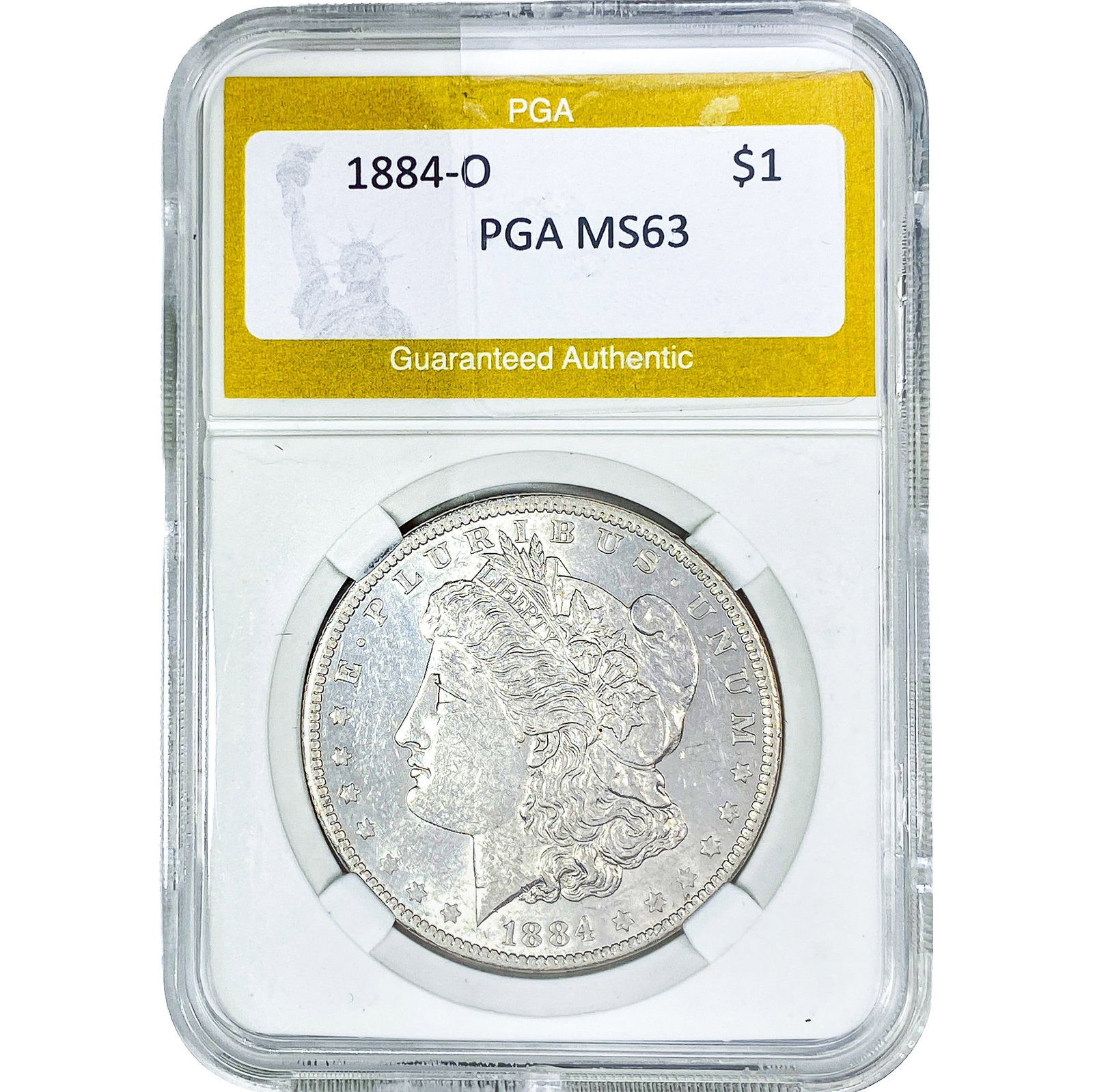 1884-O Morgan Silver Dollar PGA MS63: 1884-O Morgan Silver Dollar PGA MS63