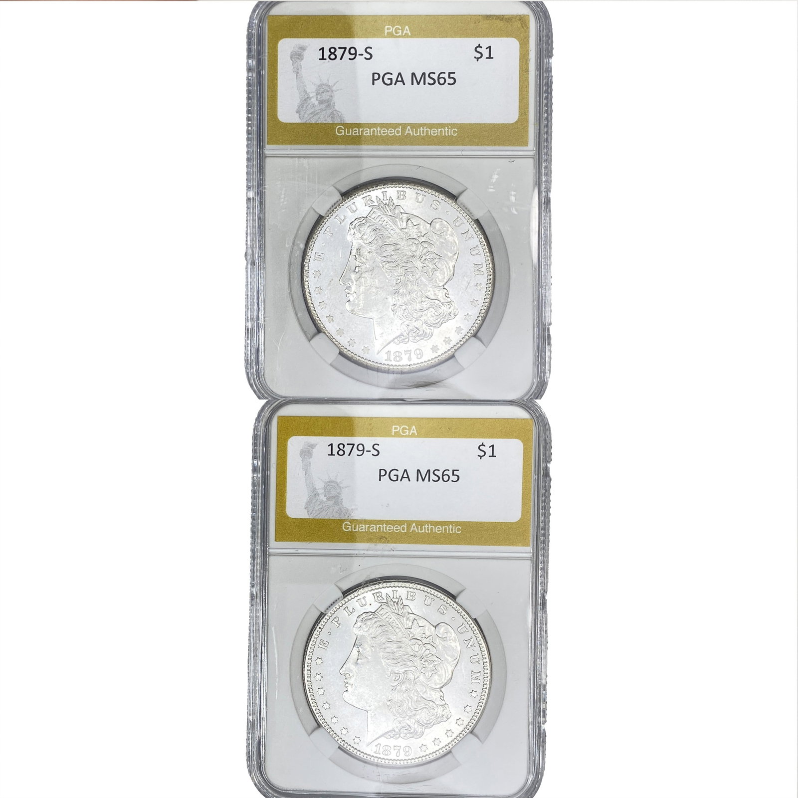 [2 Coins] 1879-S Morgan Silver Dollar: [2 Coins] 1879-S Morgan Silver Dollar