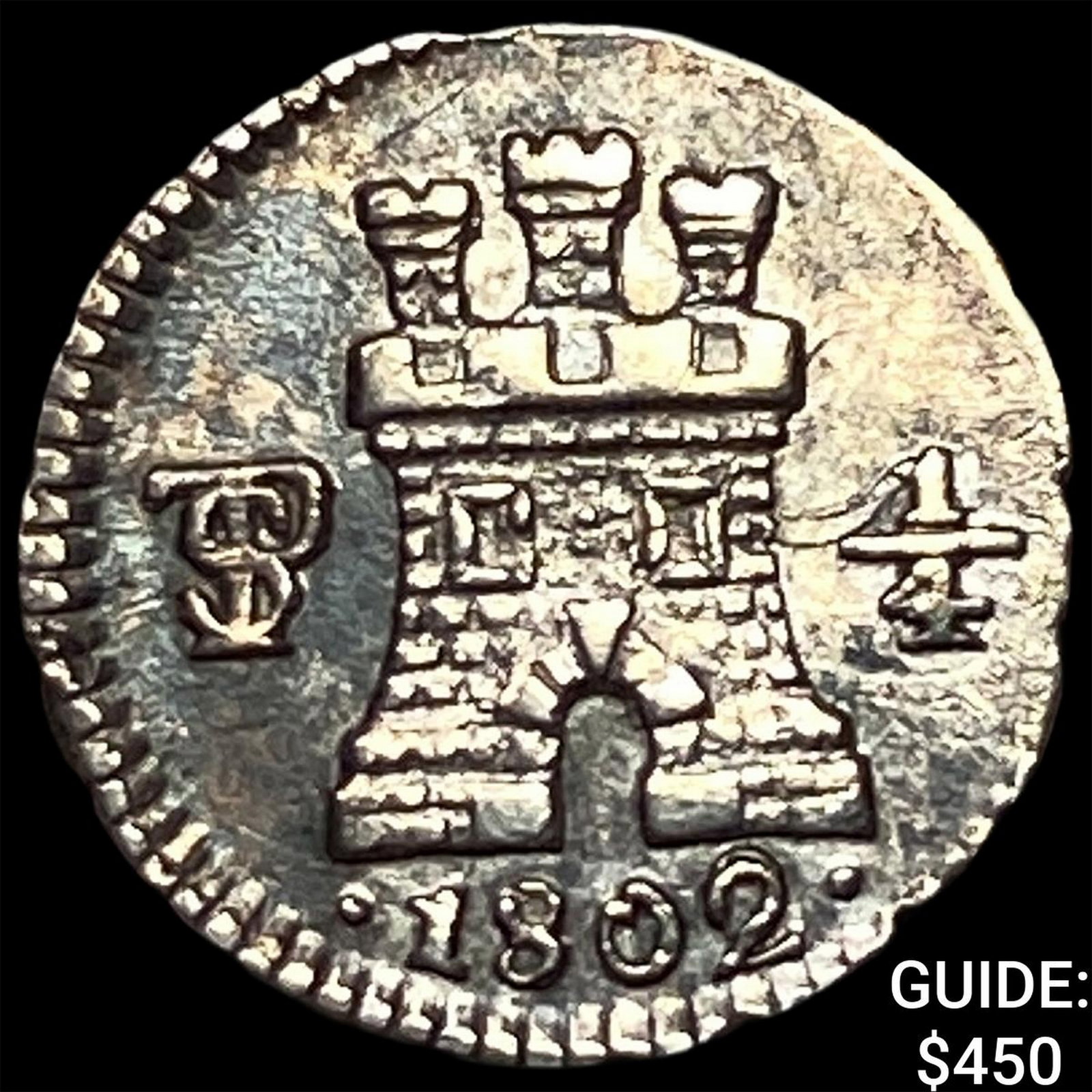 1802 Bolivia Charles Silver 1/2 Real (1 of 2)