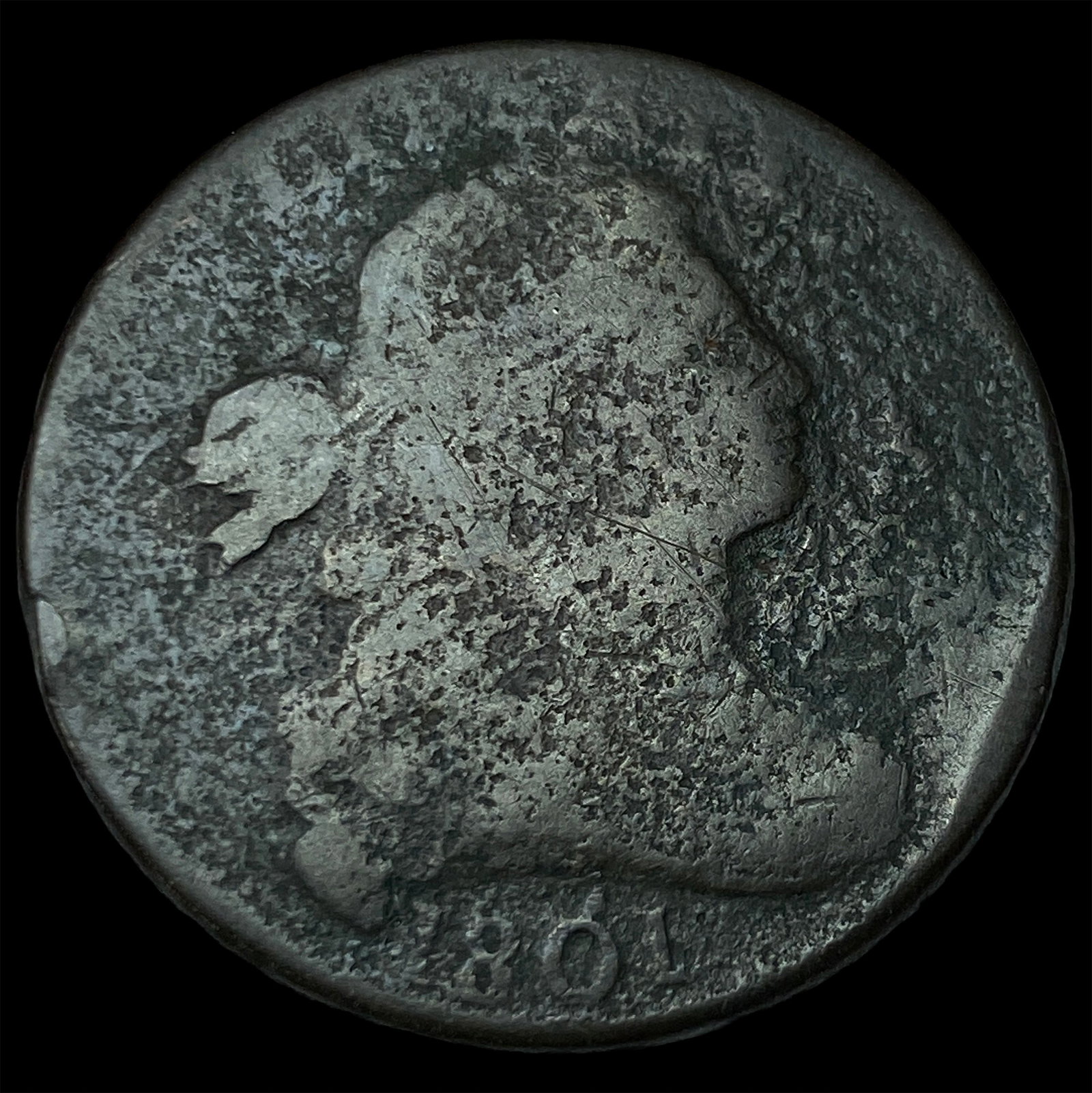 1801 Draped Bust Large Cent NICELY CIRCULATED: 1801 Draped Bust Large Cent NICELY CIRCULATED