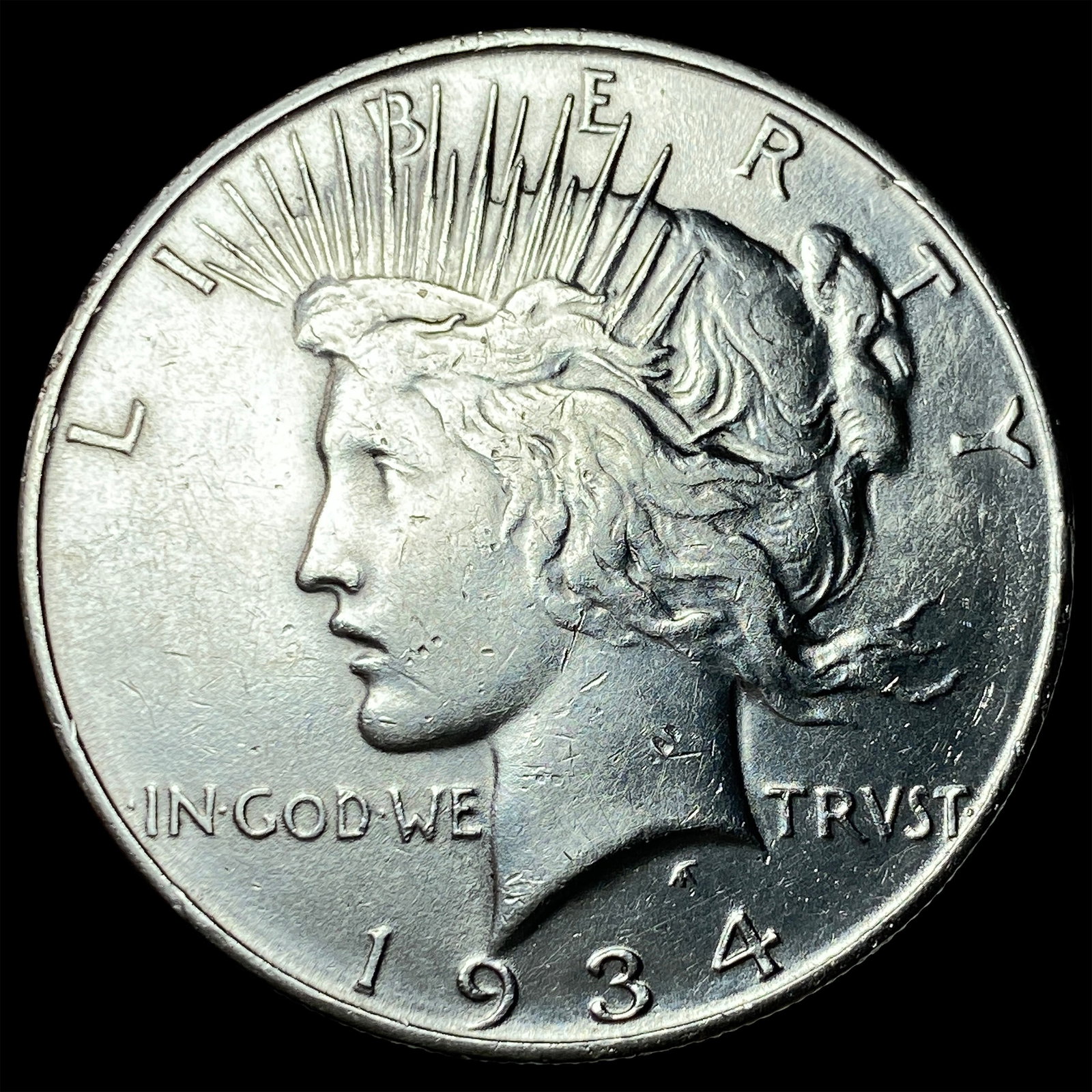 1934-D Peace Silver Dollar CLOSELY UNCIRCULATED: 1934-D Peace Silver Dollar CLOSELY UNCIRCULATED