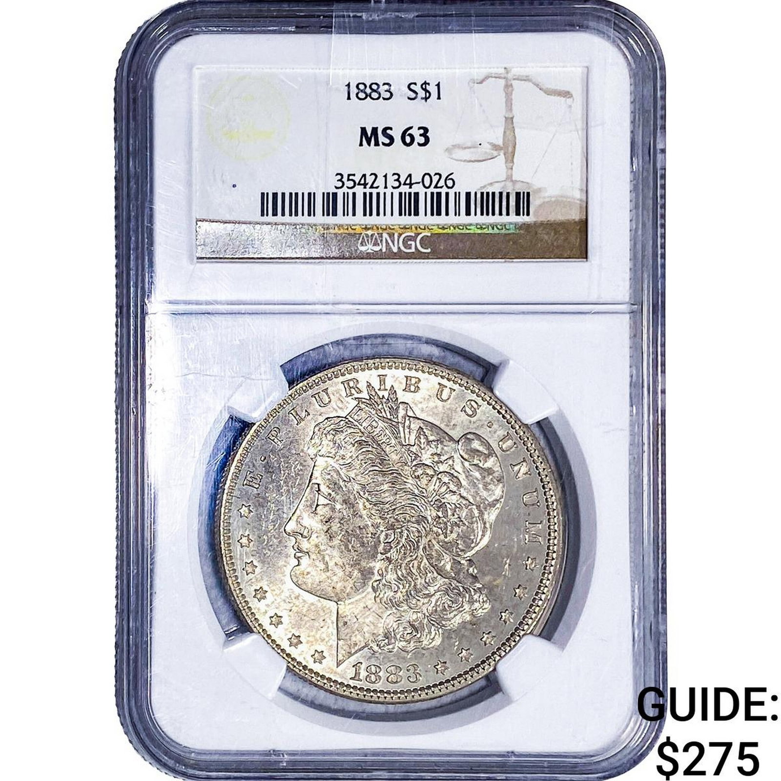 1883 Morgan Silver Dollar NGC MS63: 1883 Morgan Silver Dollar NGC MS63