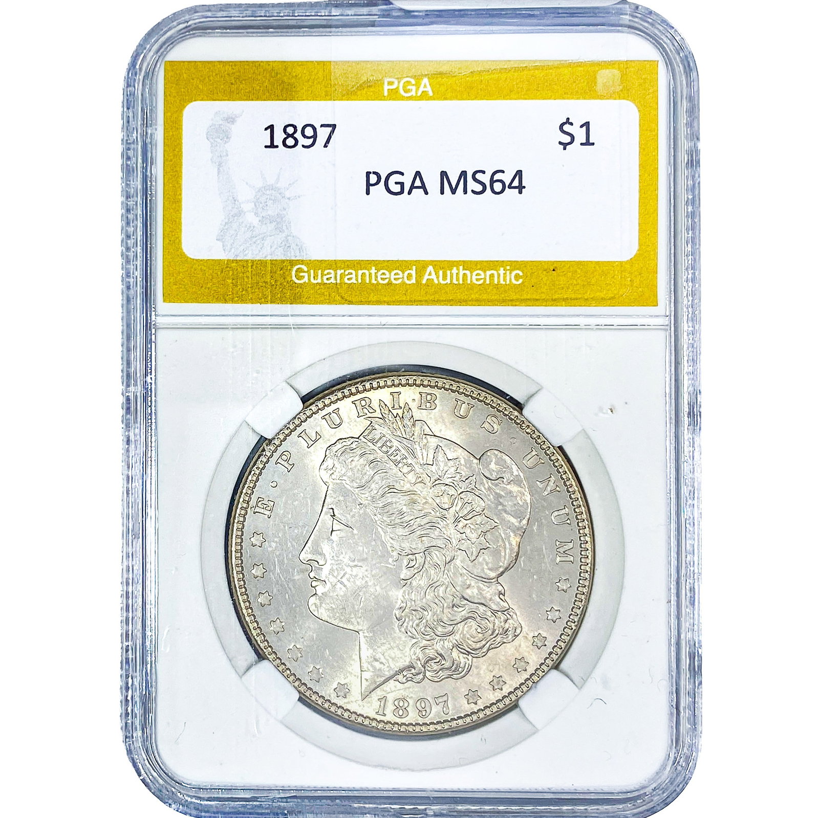 1897 Morgan Silver Dollar PGA MS64: 1897 Morgan Silver Dollar PGA MS64