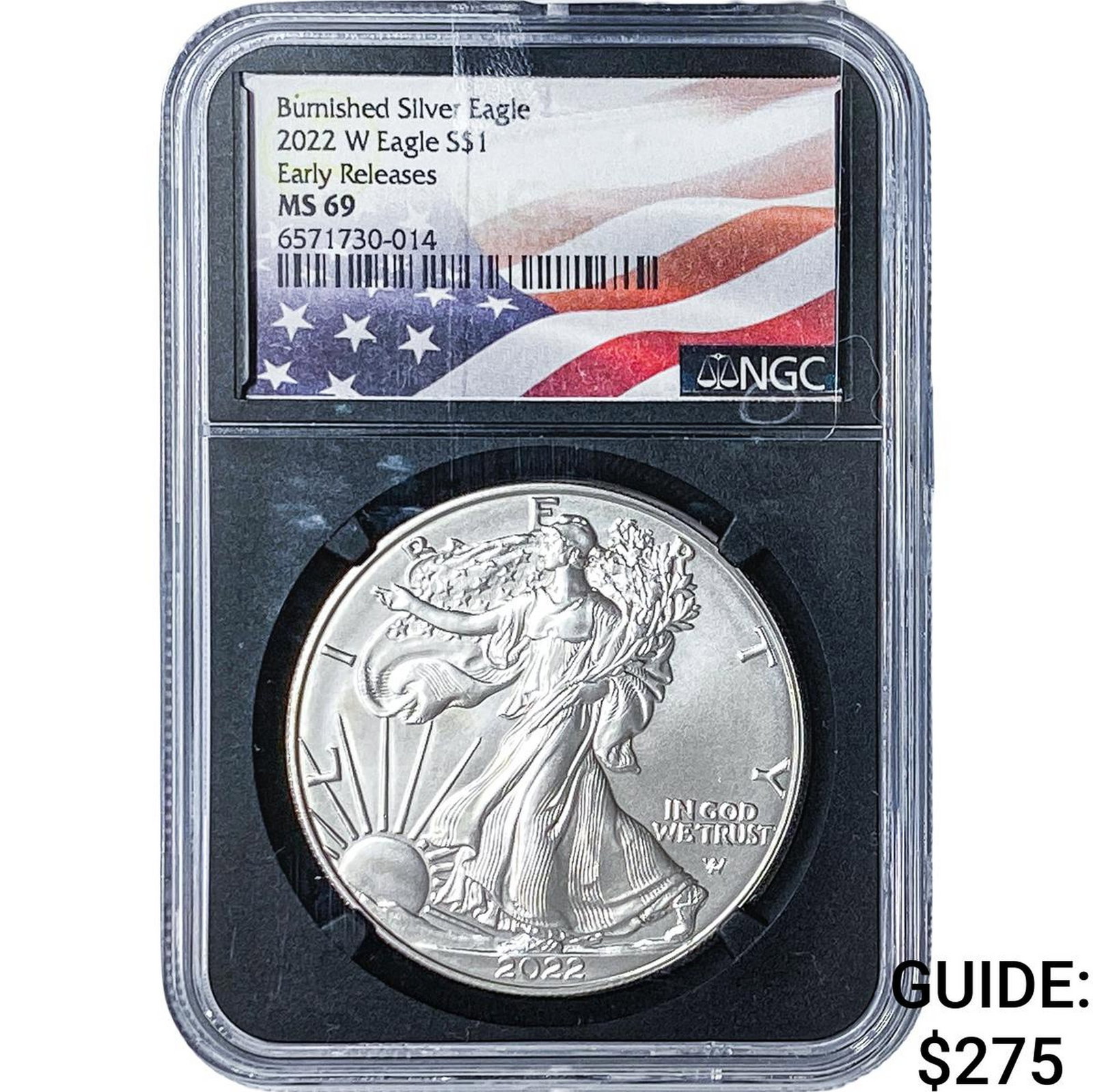 2022-W Silver Eagle NGC MS69 Burnished: 2022-W Silver Eagle NGC MS69 Burnished