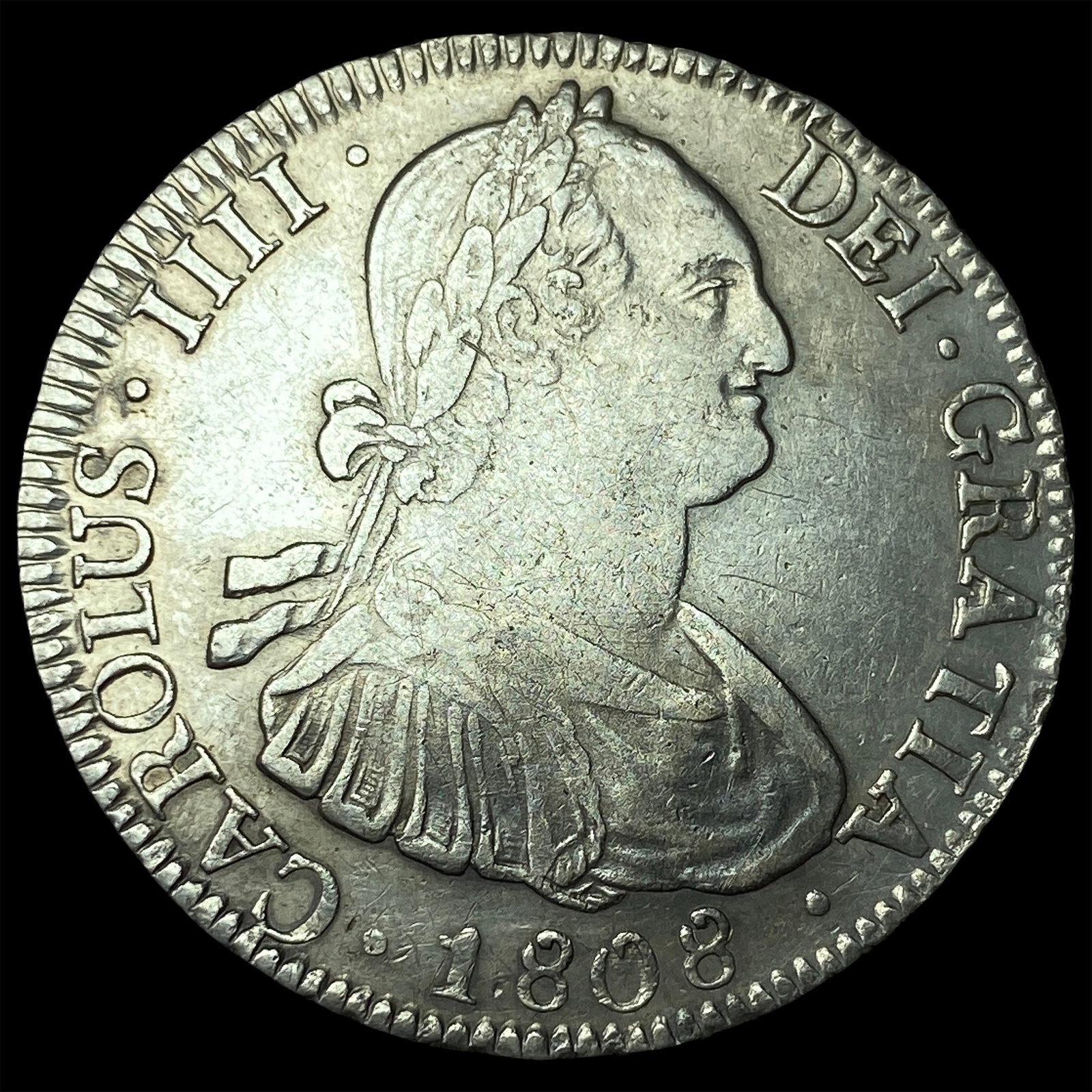 1808PTS PJ Bolivia Silver 4 Reales CLOSELY UNCIRCULATED: 1808PTS PJ Bolivia Silver 4 Reales CLOSELY UNCIRCULATED
