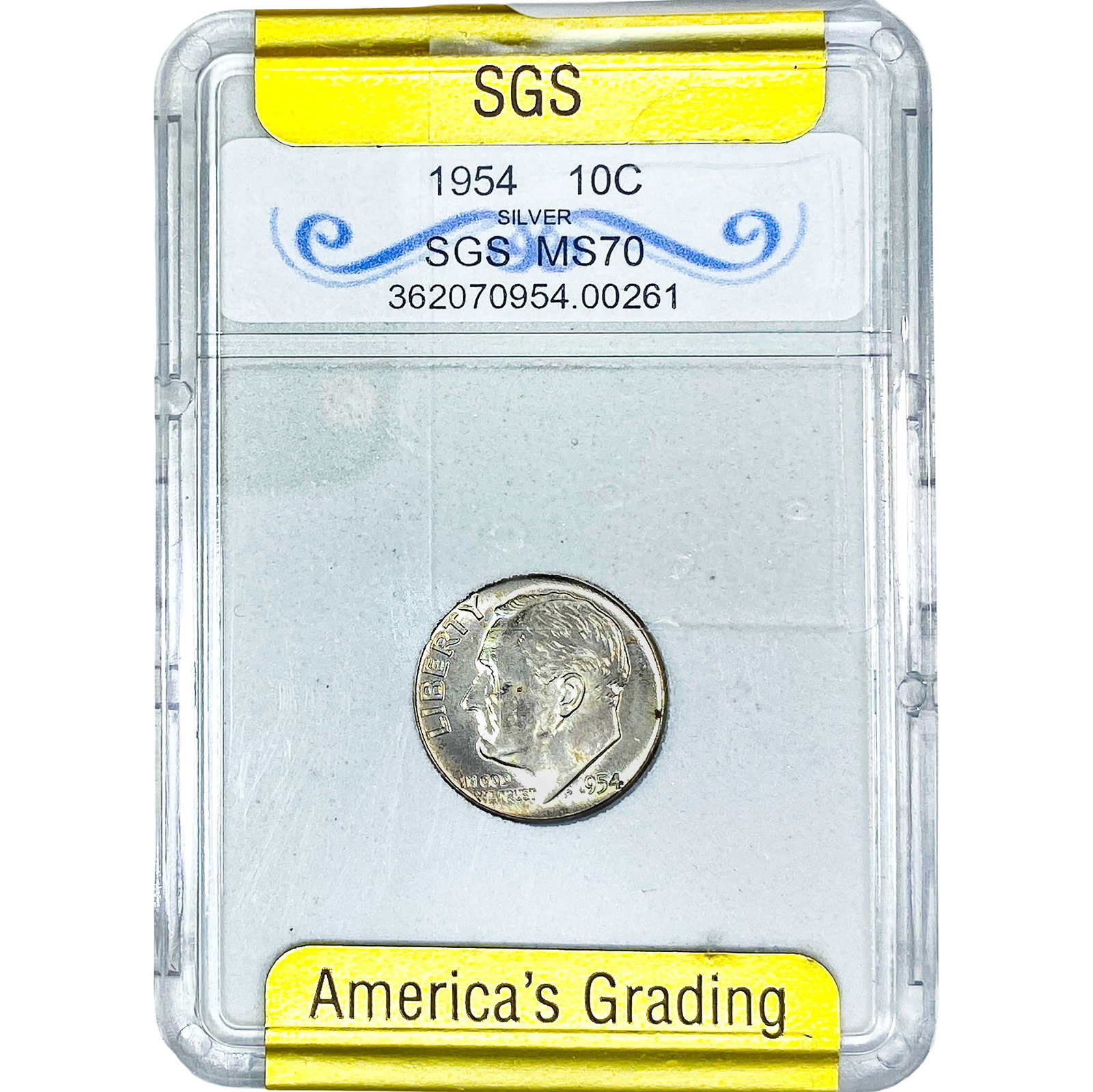 1954 Roosevelt Dime SGS MS70 (1 of 2)