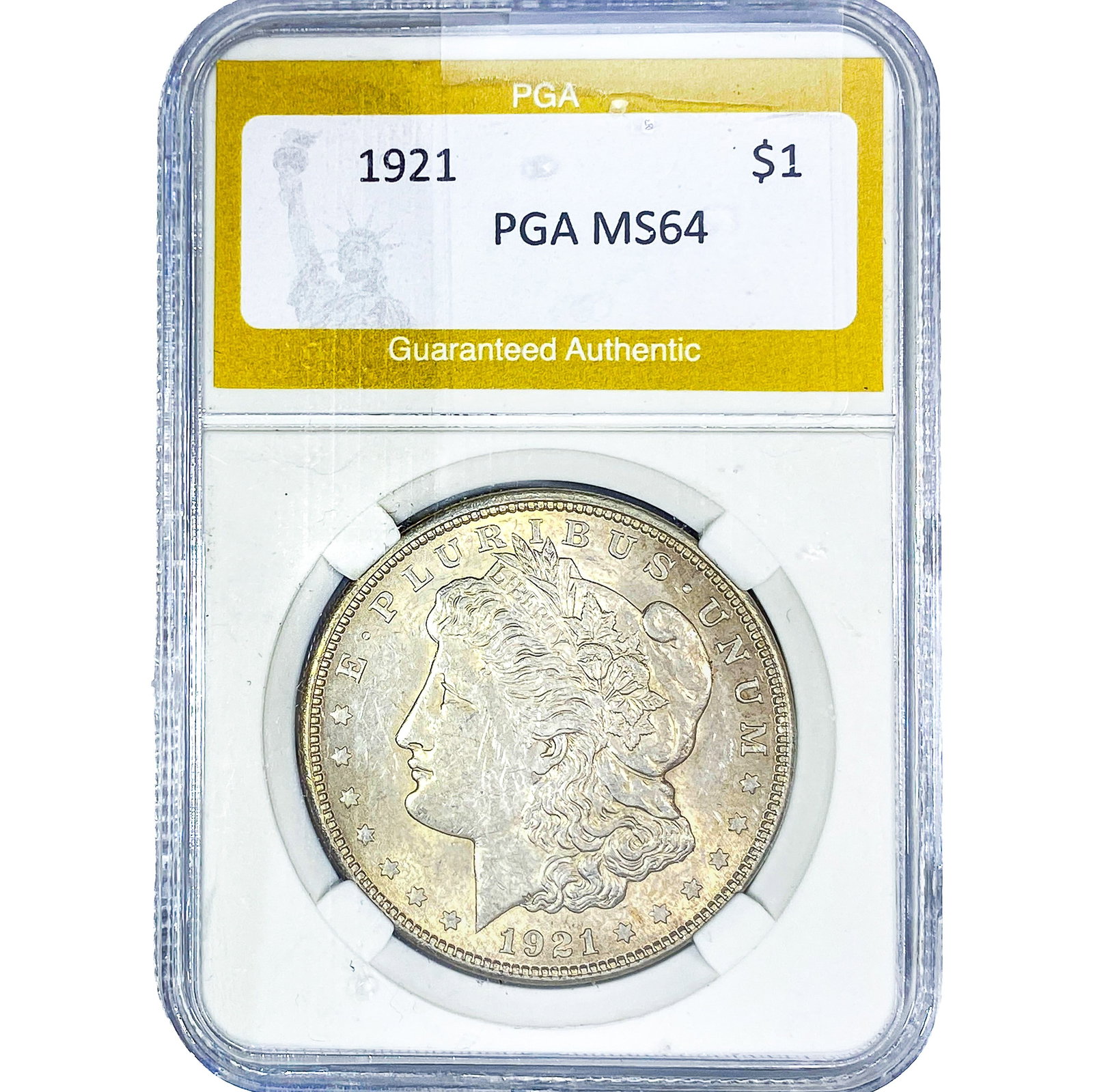 1921 Morgan Silver Dollar PGA MS64: 1921 Morgan Silver Dollar PGA MS64
