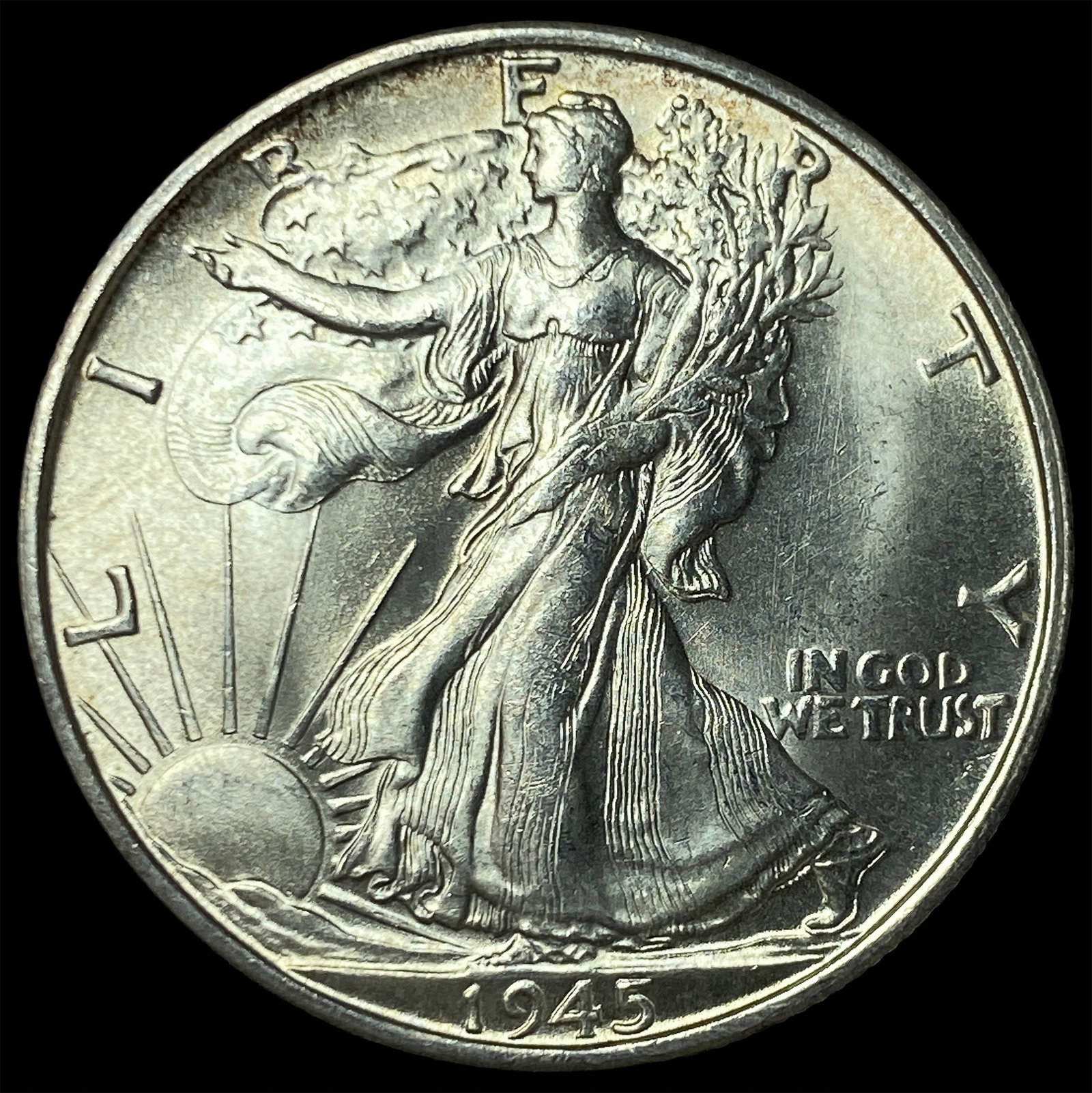 1945-S Silver Walking Liberty Half Dollar CHOICE BU: 1945-S Silver Walking Liberty Half Dollar CHOICE BU