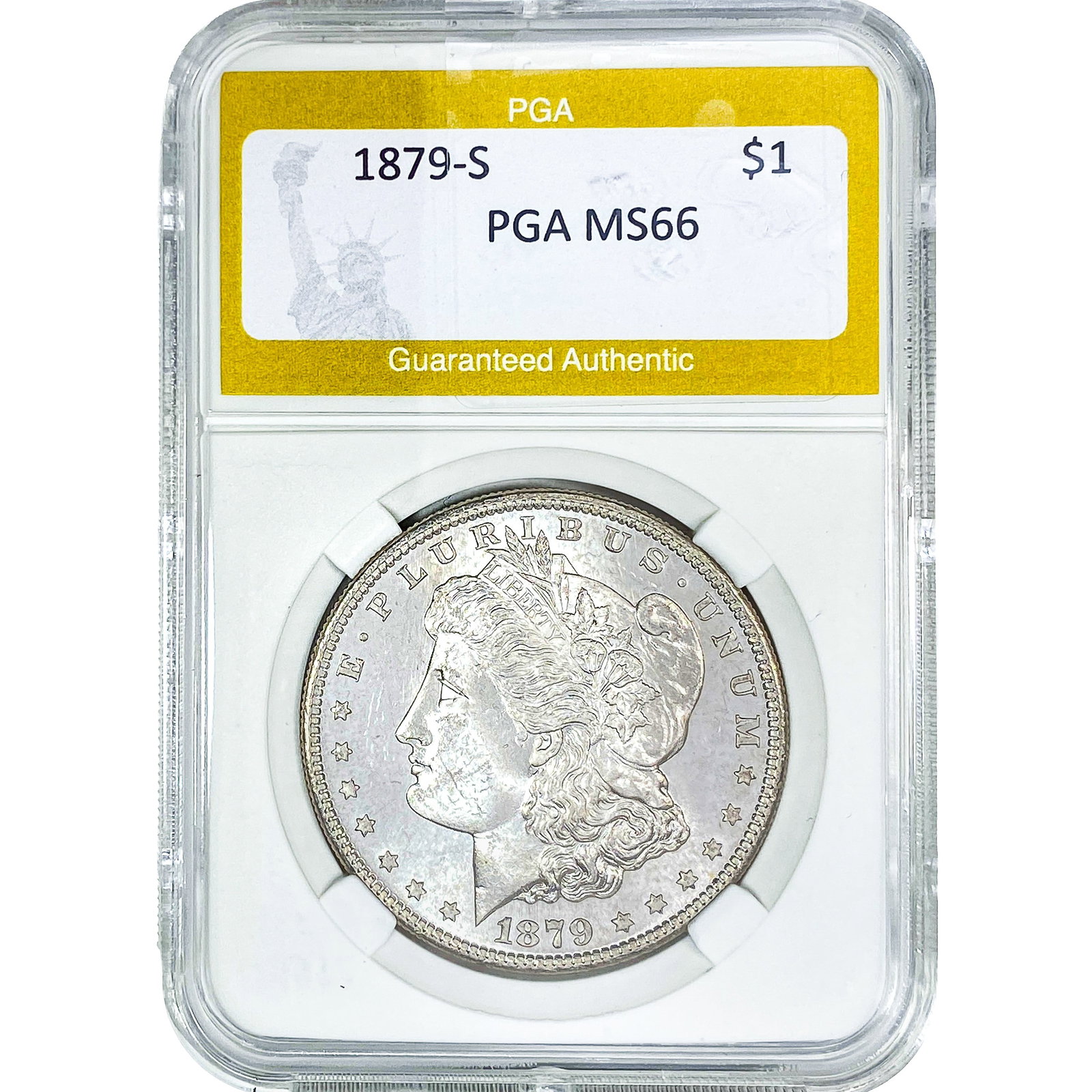 1879-S Morgan Silver Dollar PGA MS66: 1879-S Morgan Silver Dollar PGA MS66