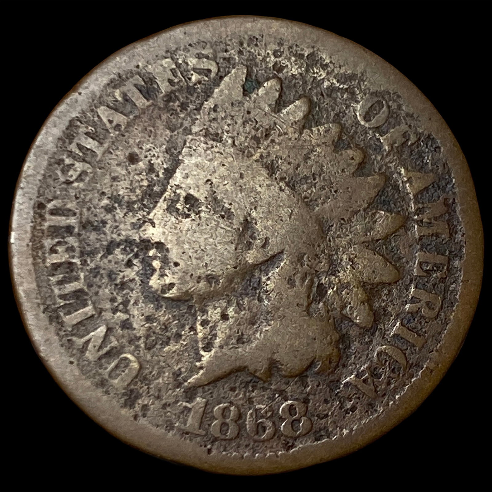 1868 Indian Head Cent NICELY CIRCULATED: 1868 Indian Head Cent NICELY CIRCULATED