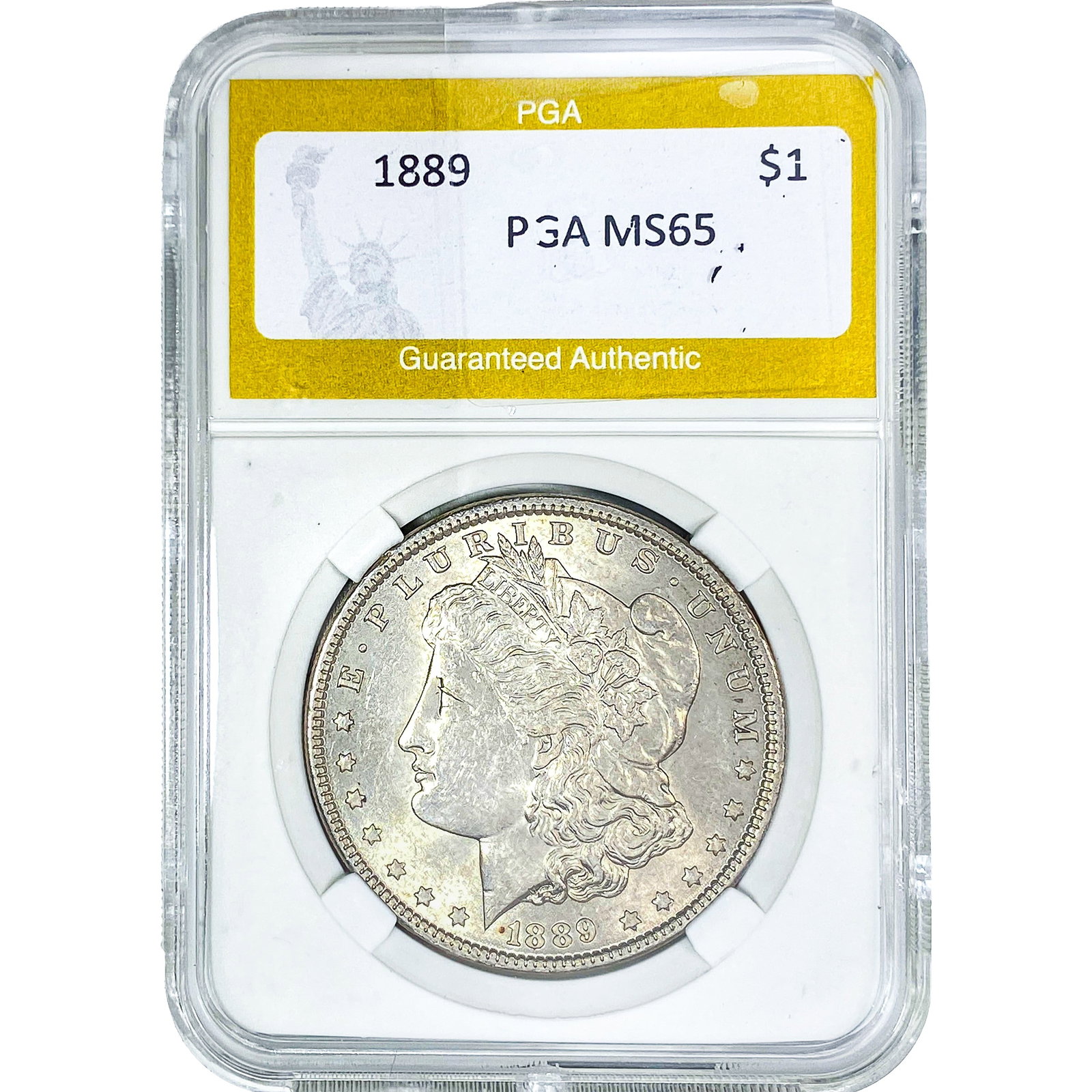 1889 Morgan Silver Dollar PGA MS65: 1889 Morgan Silver Dollar PGA MS65