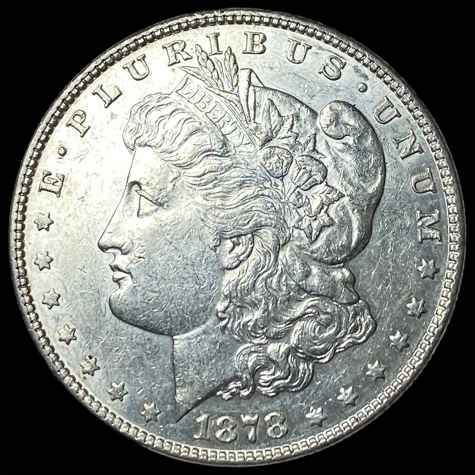 1878 Silver Morgan Dollar CLOSELY UNCIRCULATED: 1878 Silver Morgan Dollar CLOSELY UNCIRCULATED