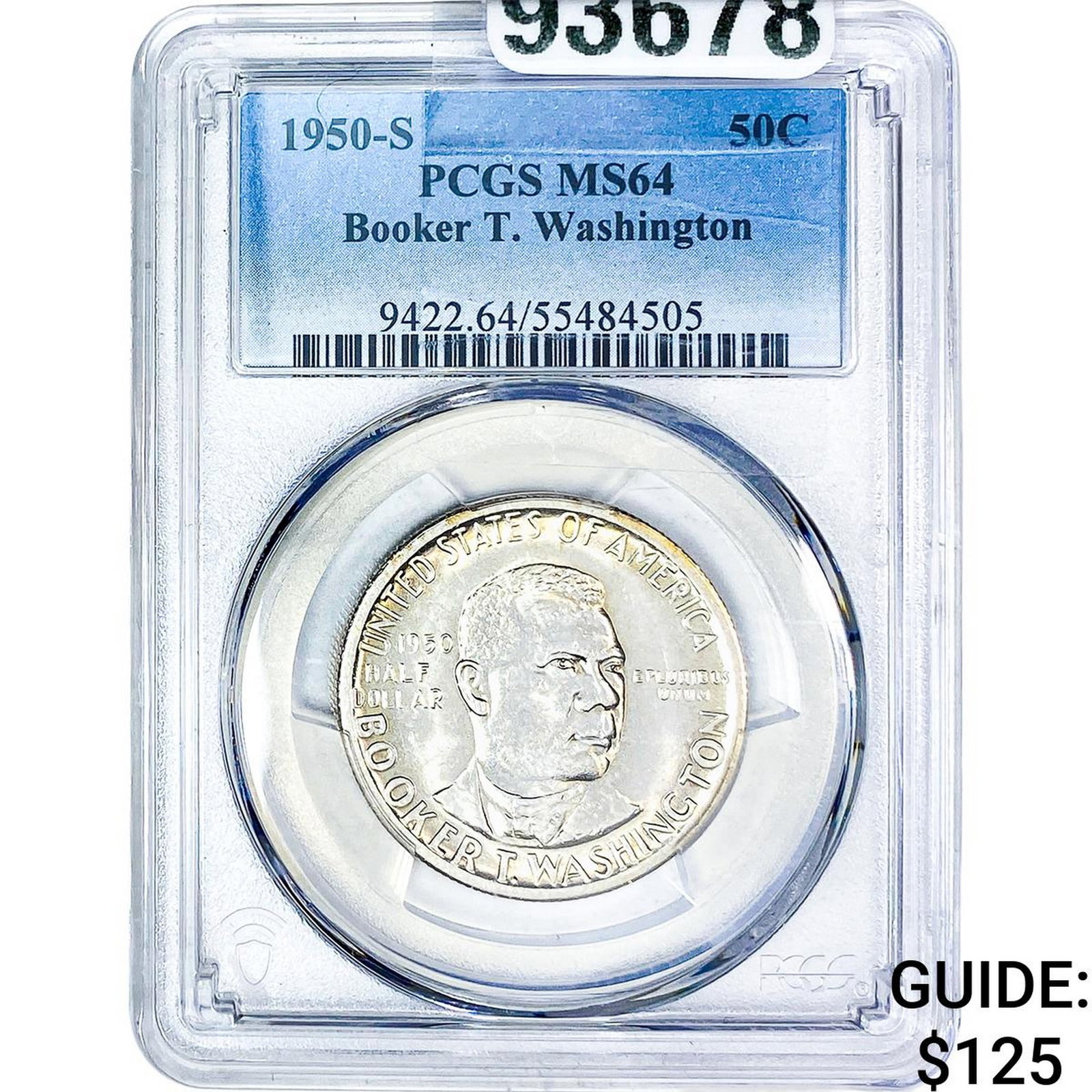 1950-S Booker T Half Dollar PCGS MS64: 1950-S Booker T Half Dollar PCGS MS64