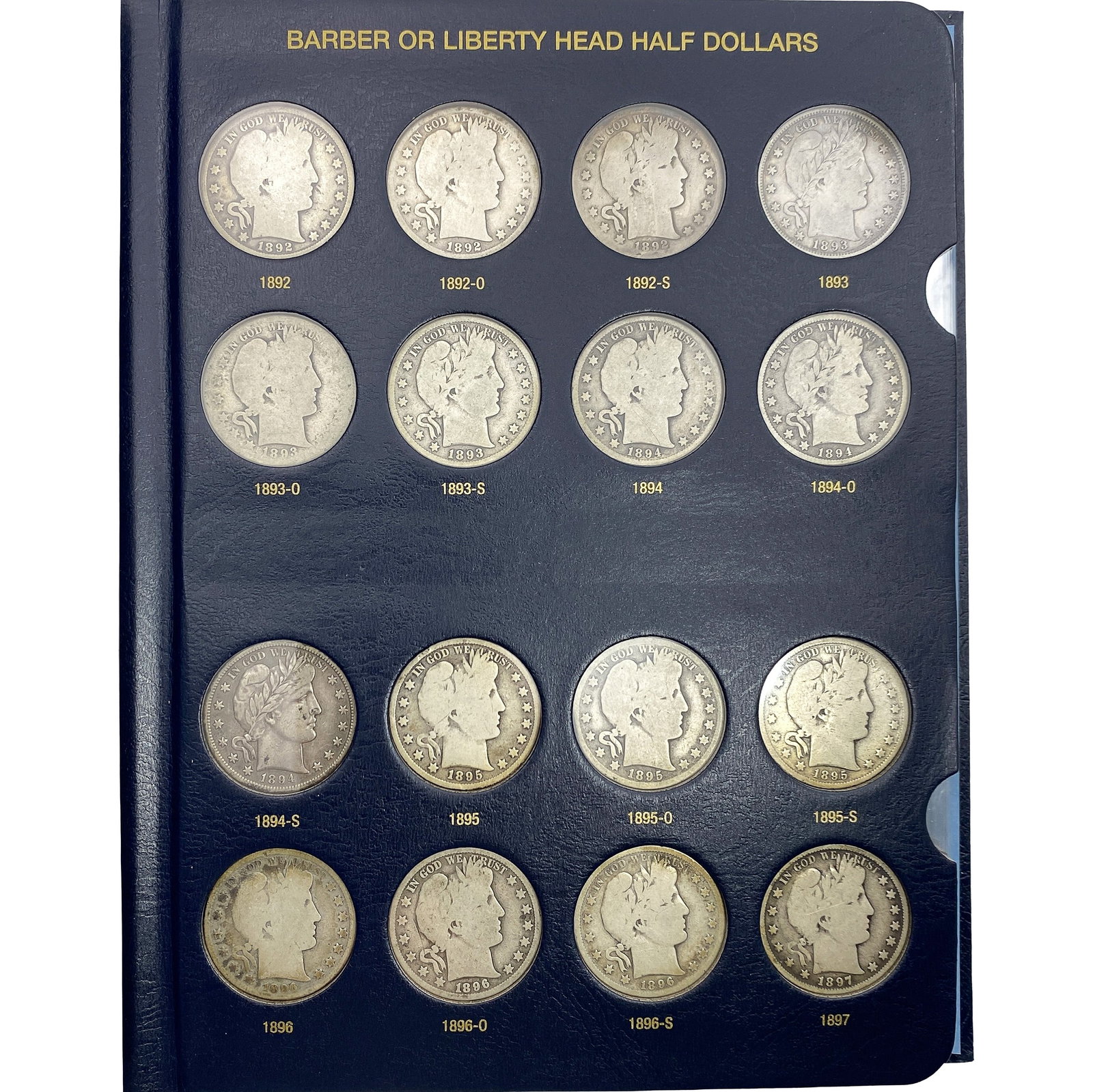 [73 Coins] 1892-1915 Barber 50C Album: [73 Coins] 1892-1915 Barber 50C Album