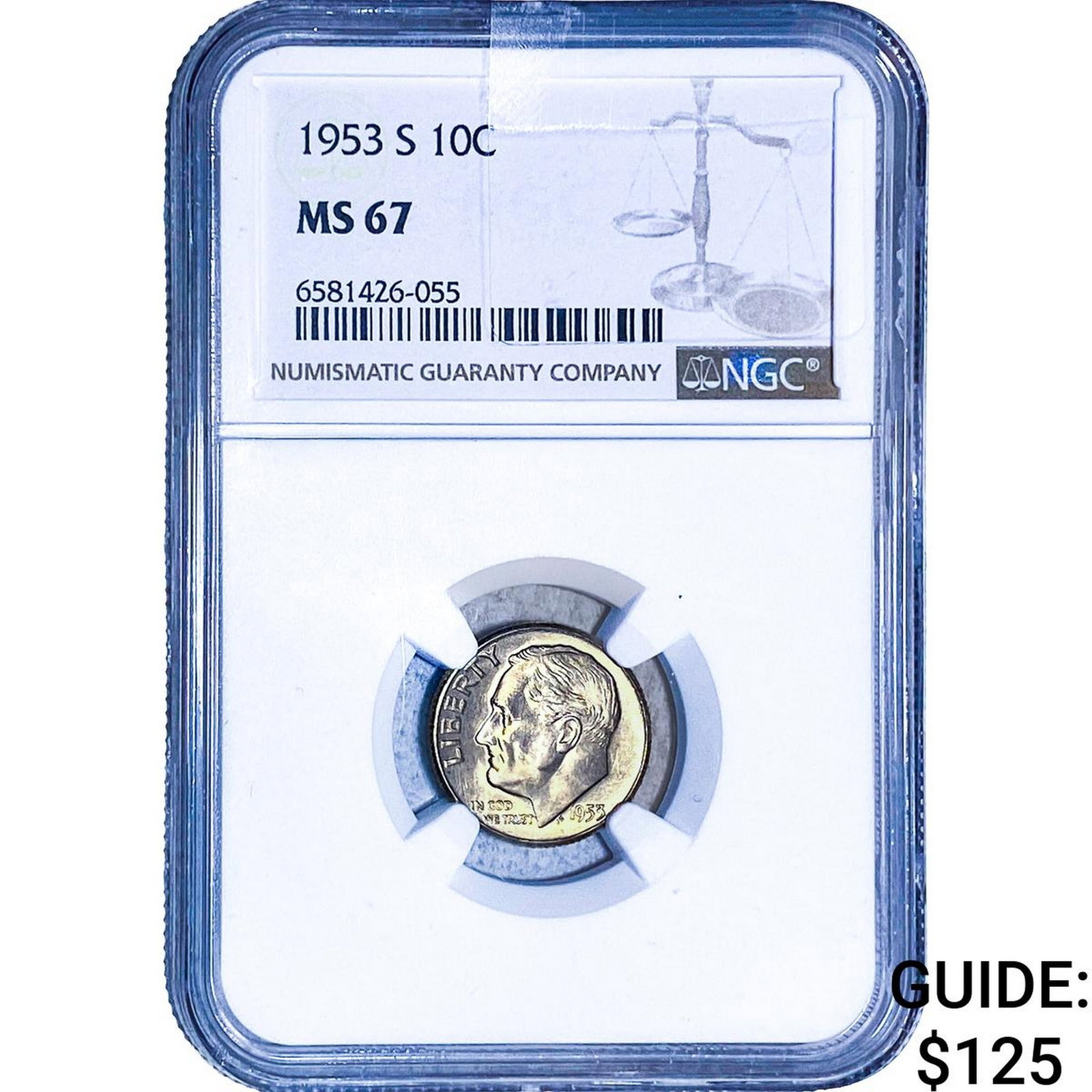 1953-S Roosevelt Dime NGC MS67 (1 of 2)