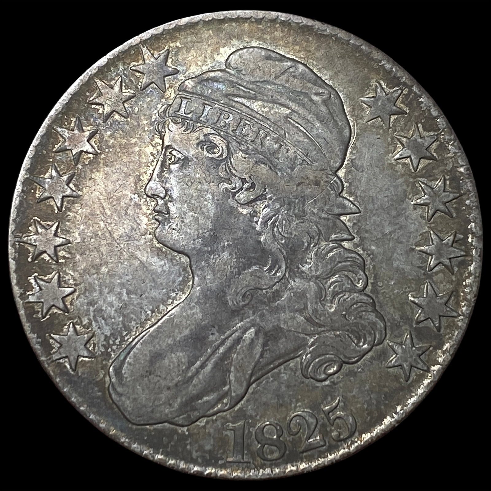 1825 Silver Capped Bust Half Dollar LIGHTLY CIRCULATED (1 of 2)