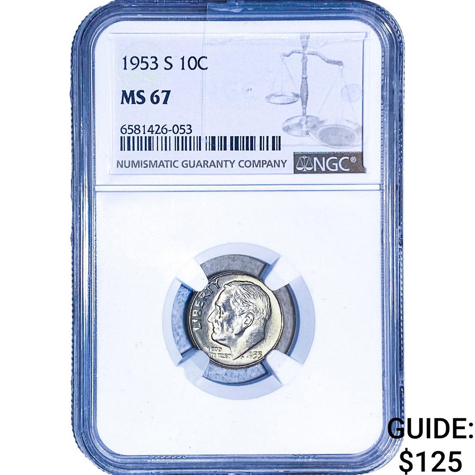 1953-S Roosevelt Dime NGC MS67 (1 of 2)