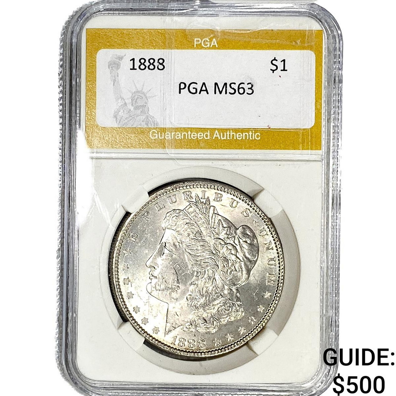1888 Morgan Silver Dollar PGA MS63: 1888 Morgan Silver Dollar PGA MS63