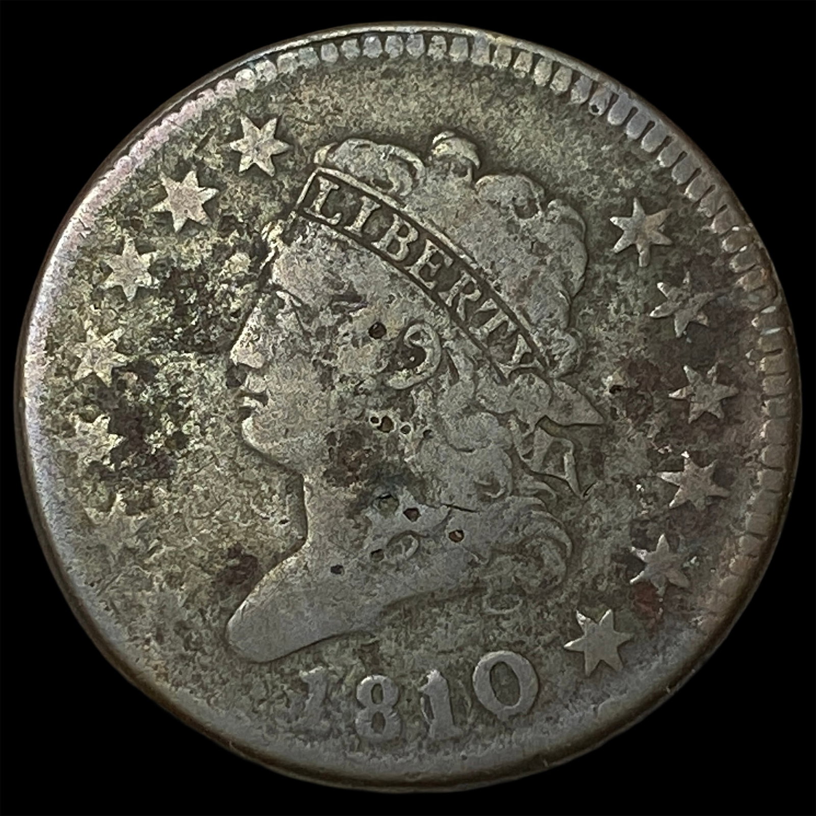 1810/09 Classic Head Large Cent NICELY CIRCULATED: 1810/09 Classic Head Large Cent NICELY CIRCULATED