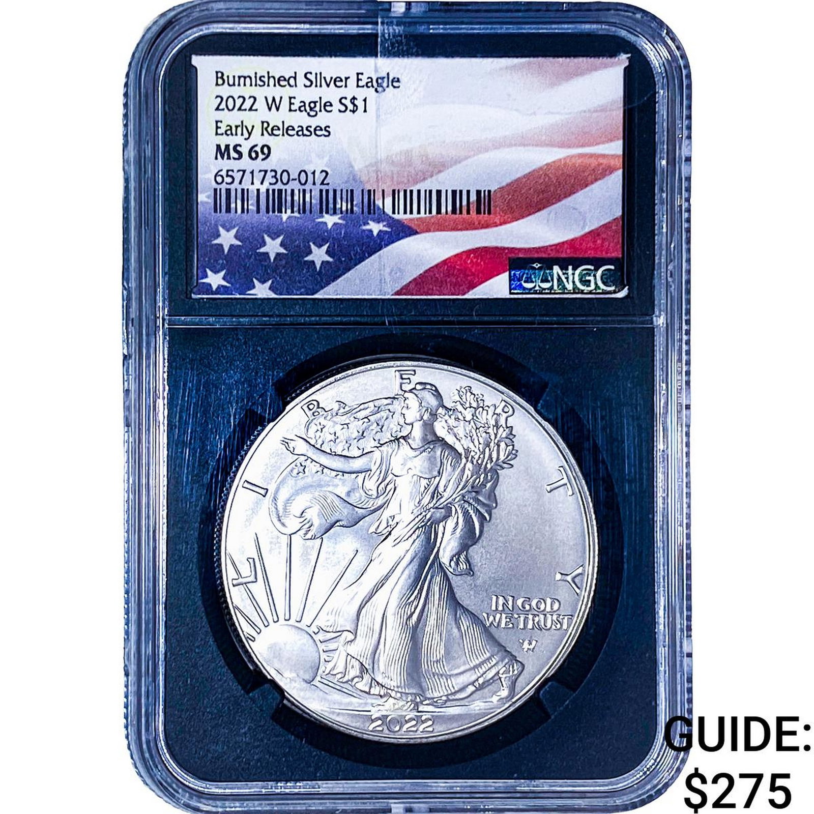 2022-W Silver Eagle NGC MS69 Burnished: 2022-W Silver Eagle NGC MS69 Burnished