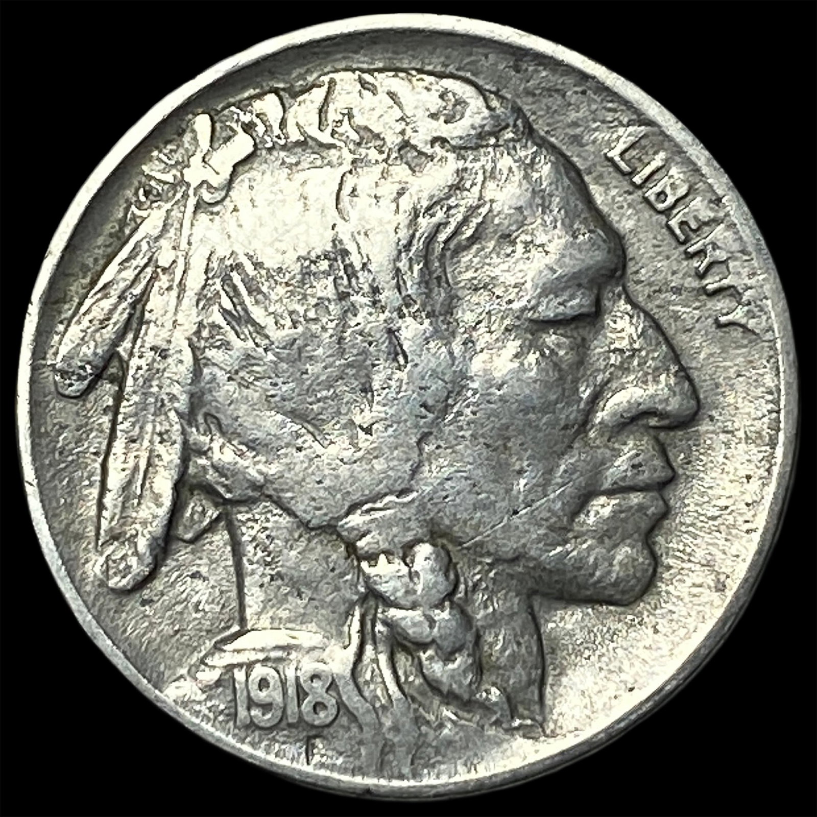 1918-D Buffalo Nickel NEARLY UNCIRCULATED (1 of 2)