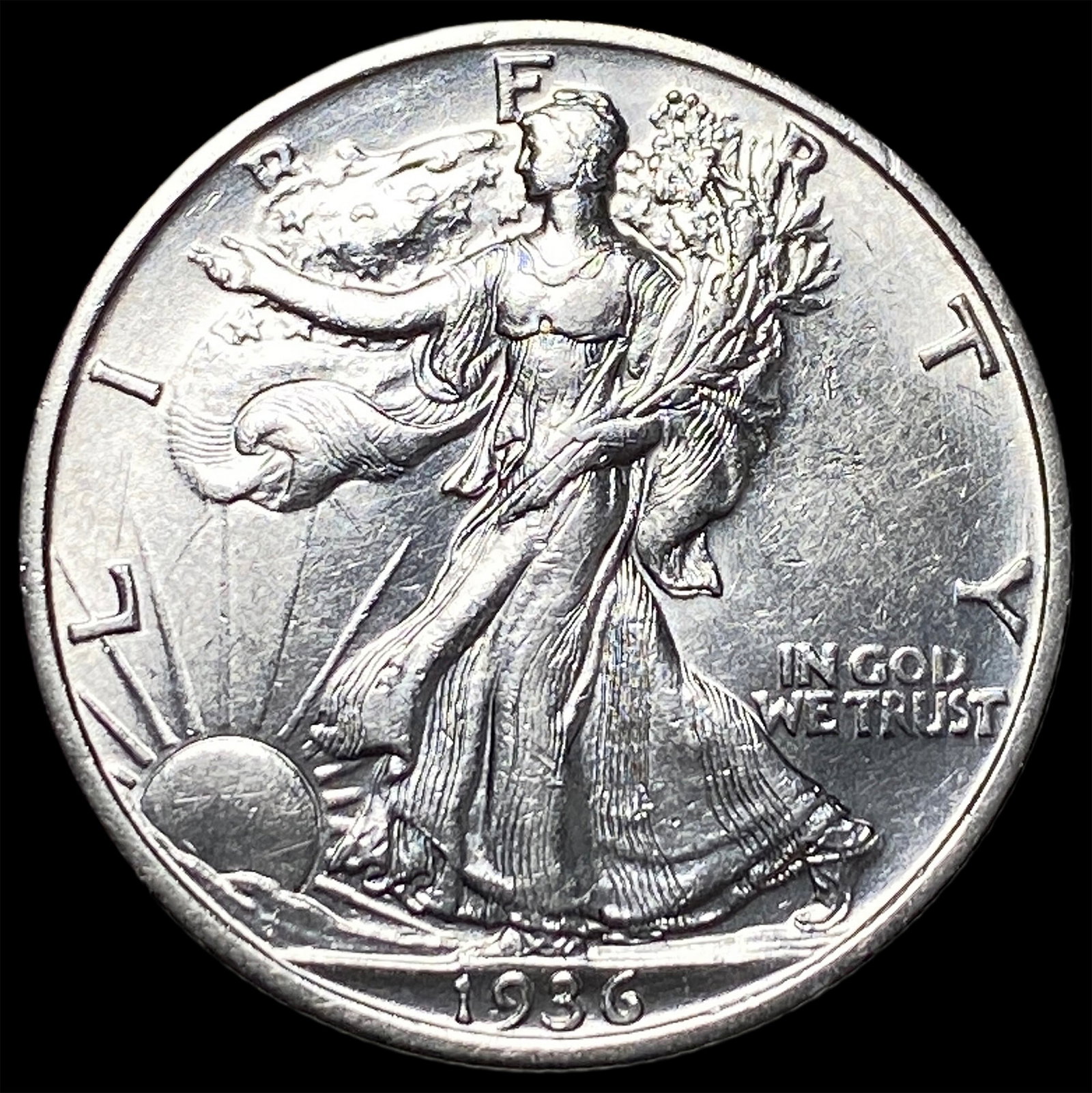 1936-S Walking Liberty Half Dollar UNCIRCULATED: 1936-S Walking Liberty Half Dollar UNCIRCULATED