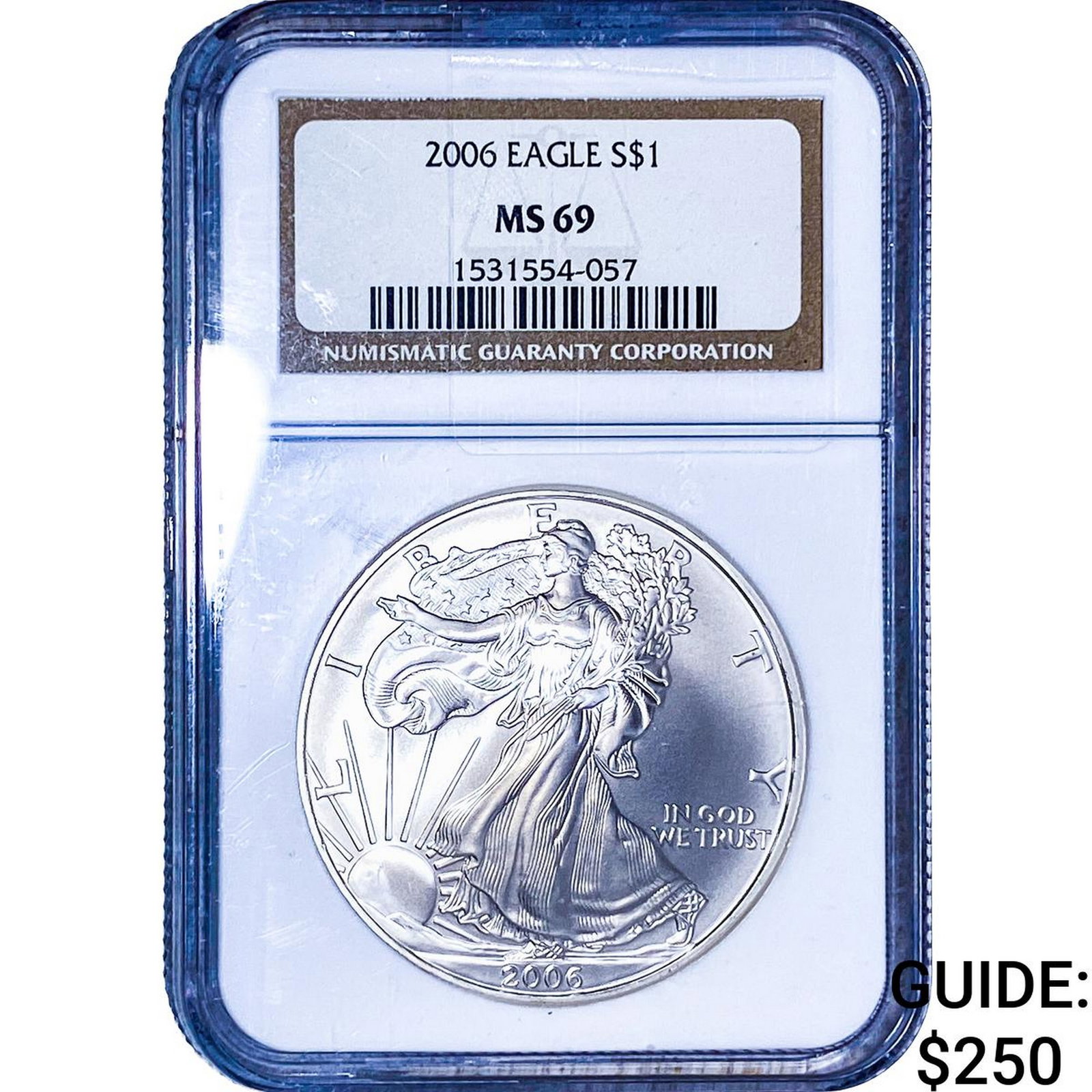 2006 Silver Eagle NGC MS69: 2006 Silver Eagle NGC MS69