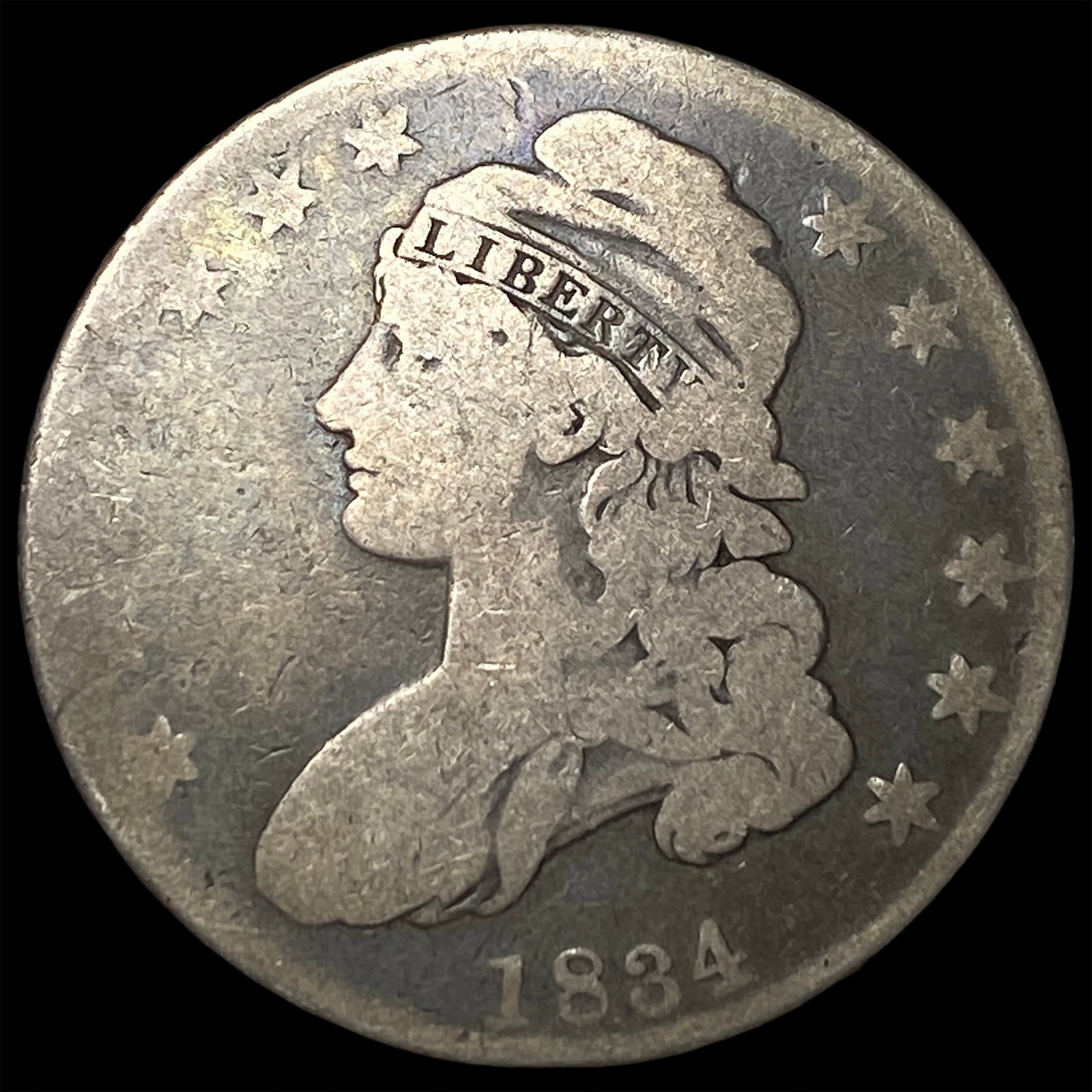 1834 Capped Bust Half Dollar NICELY CIRCULATED: 1834 Capped Bust Half Dollar NICELY CIRCULATED