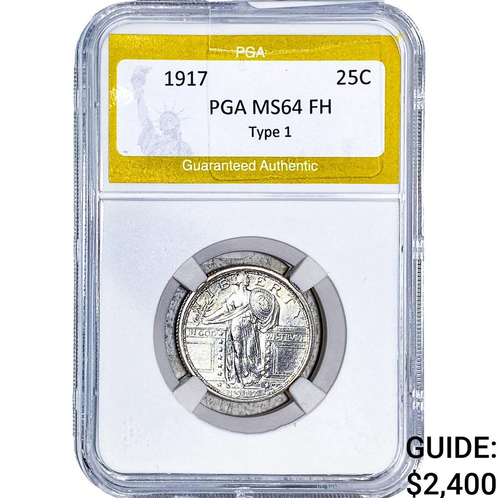 1917 Standing Liberty Quarter PGA MS64 FH: 1917 Standing Liberty Quarter PGA MS64 FH
