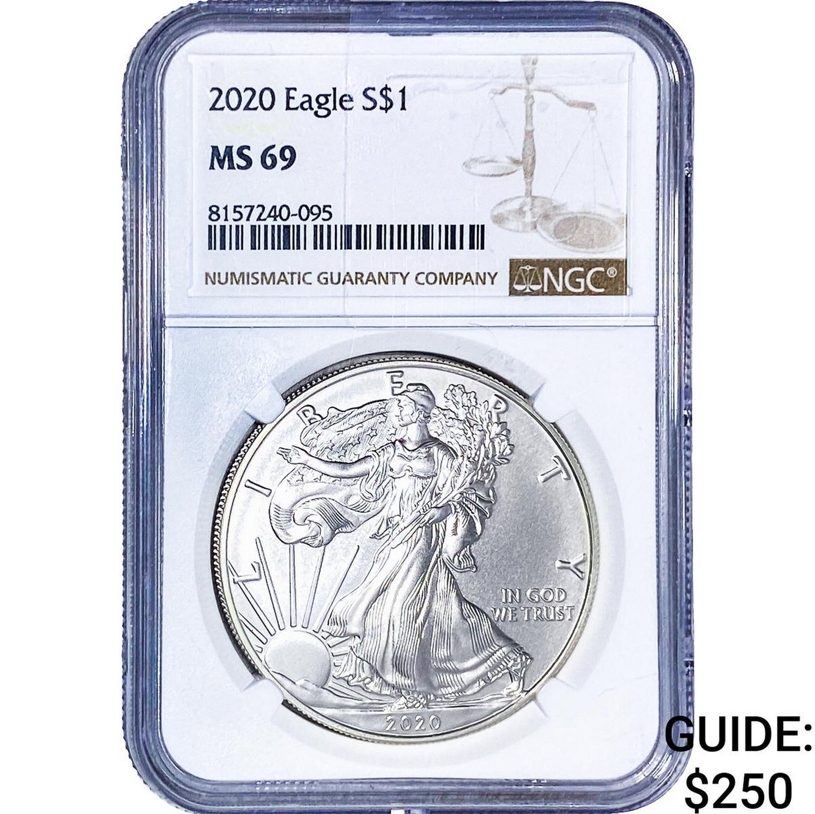 2020 Silver Eagle NGC MS69: 2020 Silver Eagle NGC MS69