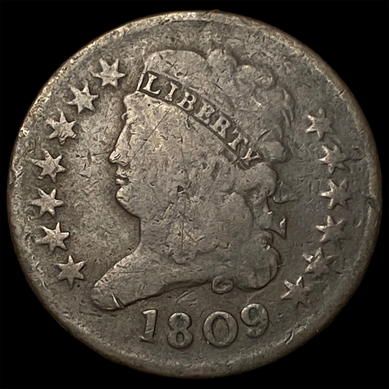 1809 Classic Head Half Cent NICELY CIRCULATED: 1809 Classic Head Half Cent NICELY CIRCULATED