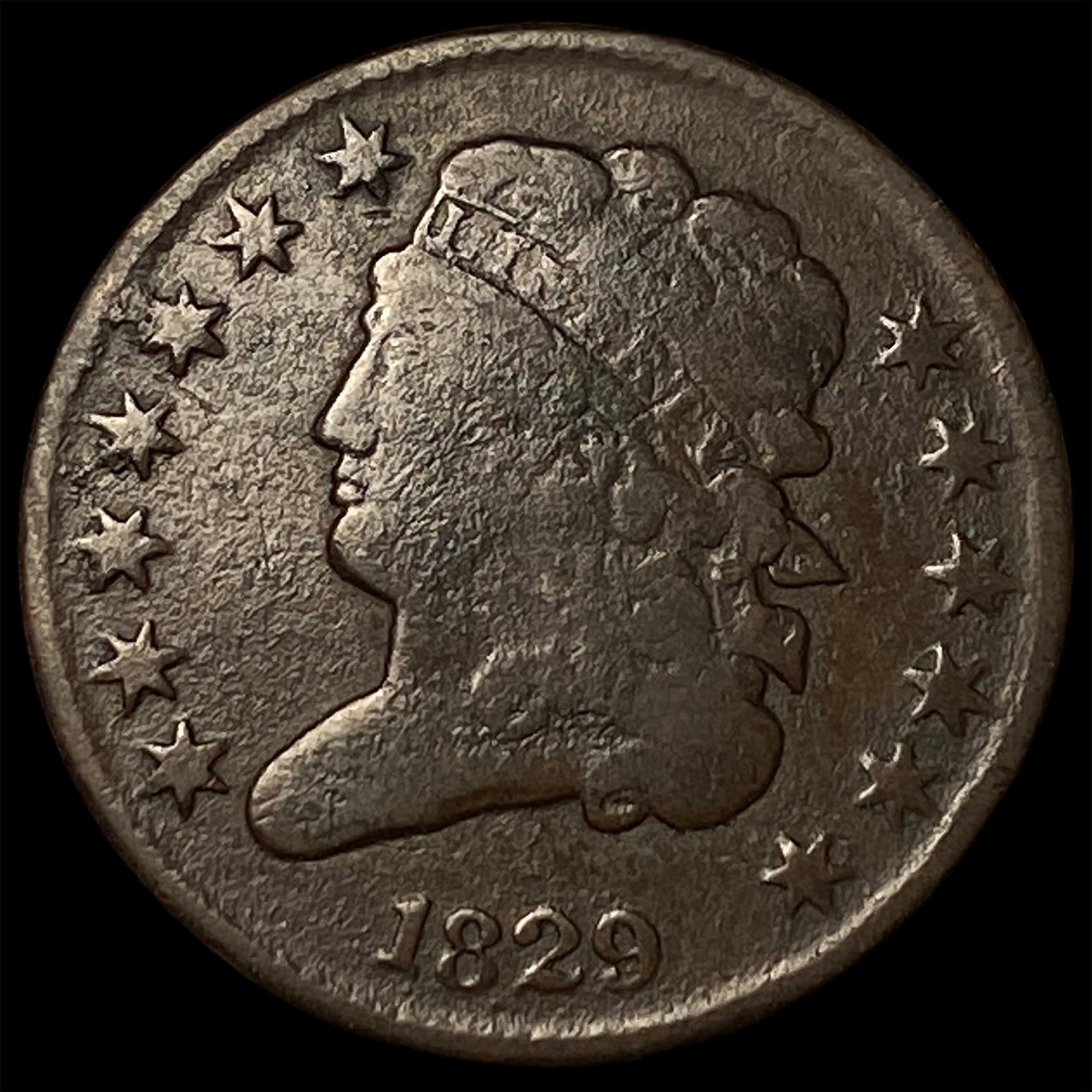 1829 Classic Head Half Cent NICELY CIRCULATED: 1829 Classic Head Half Cent NICELY CIRCULATED